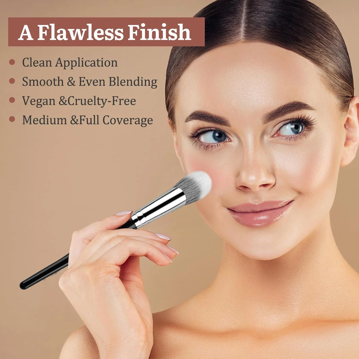 براش رژگونه زاویه دار MUIIGOOD، براش آرایشی صورت برای داشتن ظاهری کانتور شده، عالی برای رژگونه کرمی، مایع یا پودری براش رژگونه زاویه دار MUIIGOOD، براش آرایشی صورت برای داشتن ظاهری کانتور شده، عالی برای رژگونه کرمی، مایع یا پودری