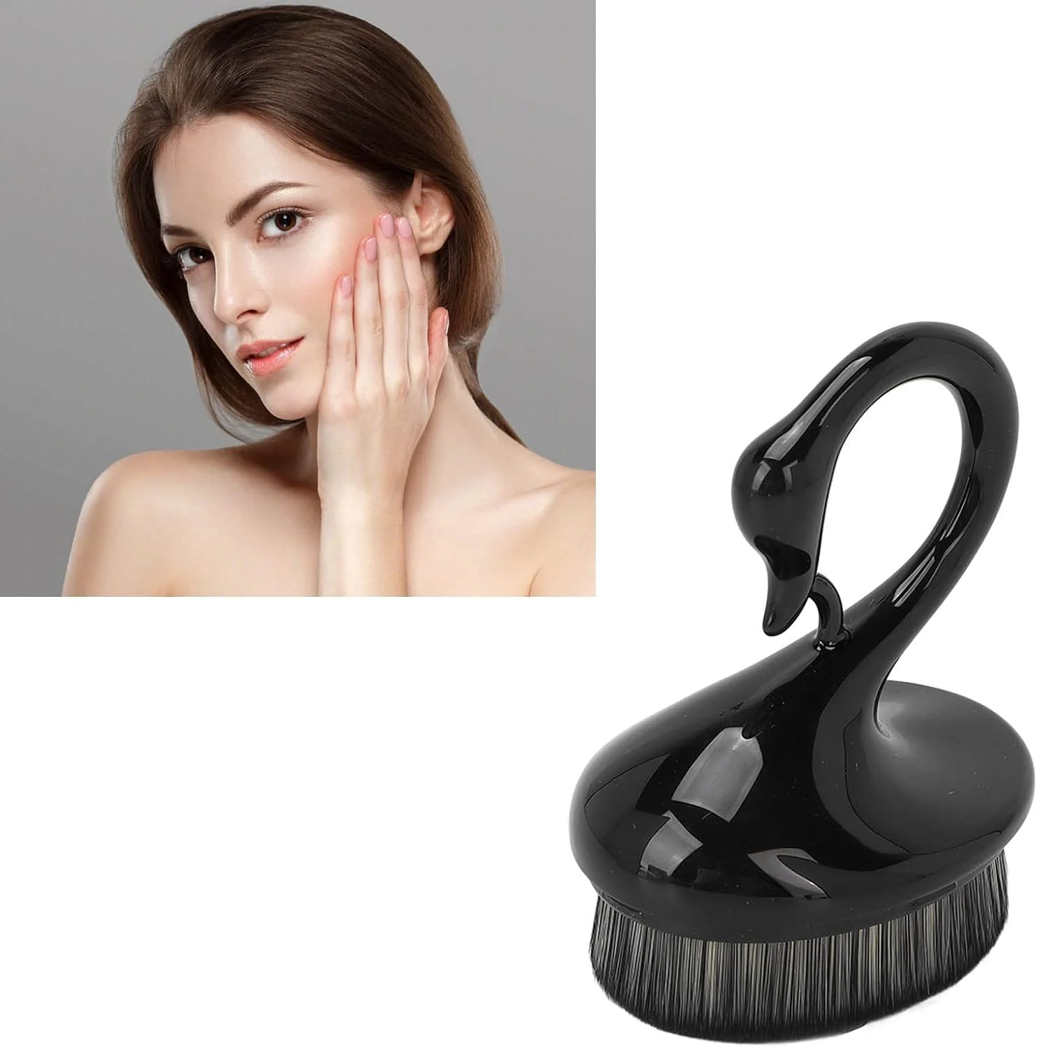 براش مایع Meiyya، براش رژگونه صورت با شکل کمانی تیز، سبک و کوچک، مناسب برای آرایش و ترکیب مواد مایع براش مایع Meiyya، براش رژگونه صورت با شکل کمانی تیز، سبک و کوچک، مناسب برای آرایش و ترکیب مواد مایع