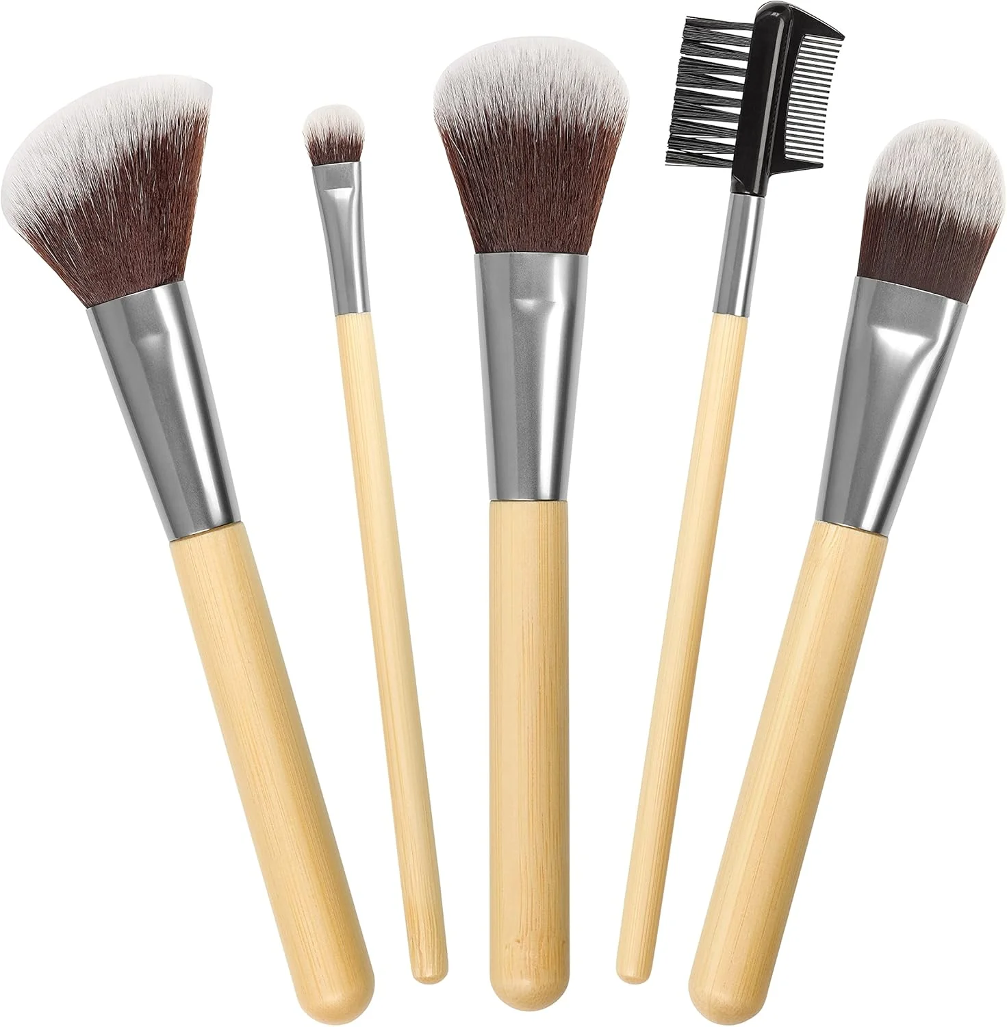 براش سایه چشم بامبو Manicare، براش آرایشی با دسته بامبو و موهای مصنوعی، استفاده حرفه ای از آرایش، ترکیب بی نقص، پخش کردن و سایه زدن رنگ چشم، نرم و لطیف براش سایه چشم بامبو Manicare، براش آرایشی با دسته بامبو و موهای مصنوعی، استفاده حرفه ای از آرایش، ترکیب بی نقص، پخش کردن و سایه زدن رنگ چشم، نرم و لطیف