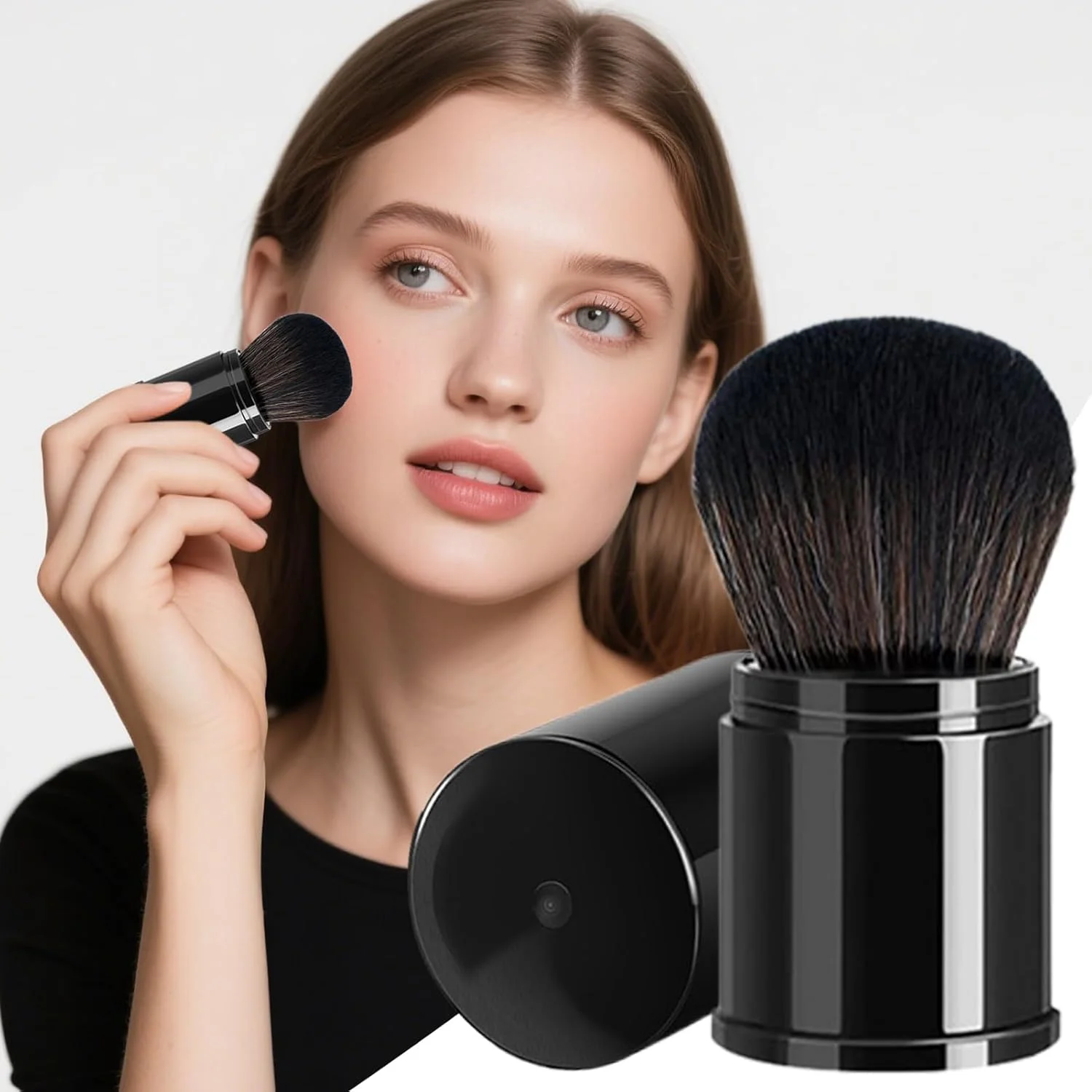 براش پودر آرایشی | براش رژگونه جمع شونده، ابزار کوچک آرایشی برای رژگونه، سایه چشم، اپلیکاتور لوازم آرایشی فونداسیون براش پودر آرایشی | براش رژگونه جمع شونده، ابزار کوچک آرایشی برای رژگونه، سایه چشم، اپلیکاتور لوازم آرایشی فونداسیون