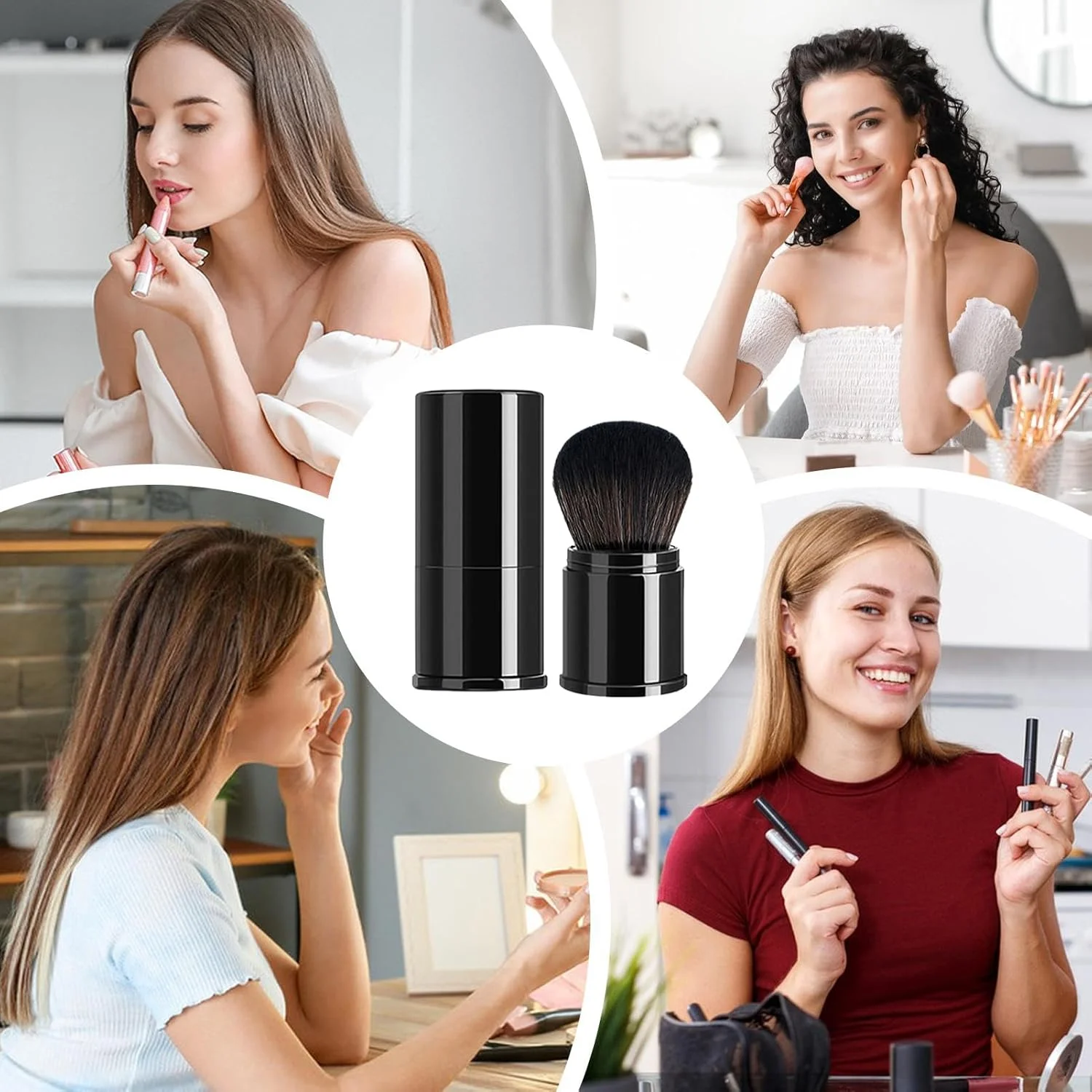 براش پودر آرایشی | براش رژگونه جمع شونده، ابزار کوچک آرایشی برای رژگونه، سایه چشم، اپلیکاتور لوازم آرایشی فونداسیون براش پودر آرایشی | براش رژگونه جمع شونده، ابزار کوچک آرایشی برای رژگونه، سایه چشم، اپلیکاتور لوازم آرایشی فونداسیون