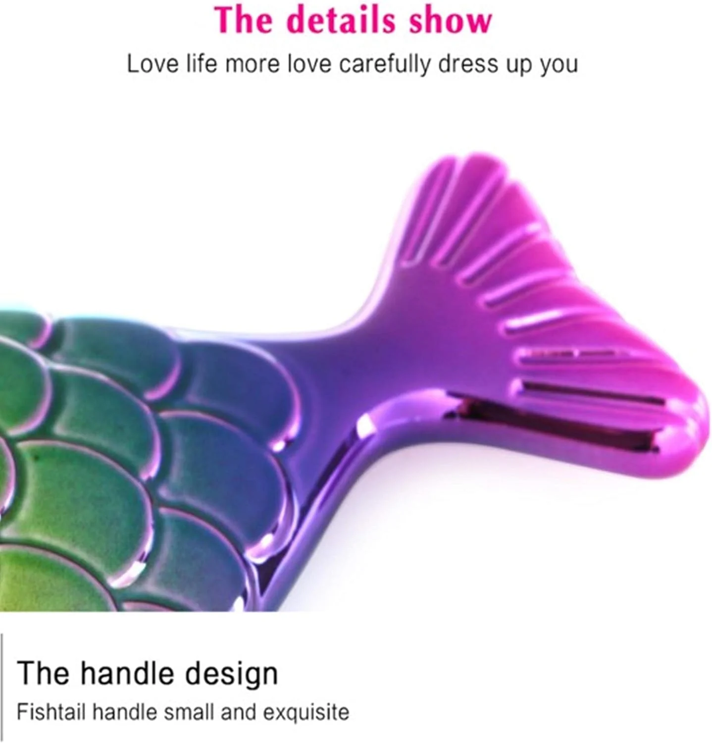 براش آرایشی طرح پولک ماهی مدل دم ماهی مناسب پودر رژگونه و ابزار آرایشی براش آرایشی طرح پولک ماهی مدل دم ماهی مناسب پودر رژگونه و ابزار آرایشی