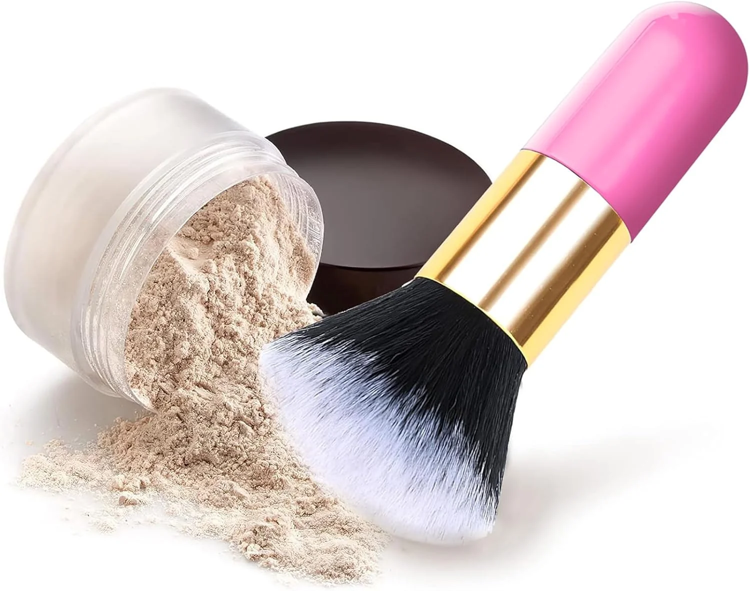 براش های آرایشی، براش آرایش پودر فونداسیون (صورتی) براش های آرایشی، براش آرایش پودر فونداسیون (صورتی)