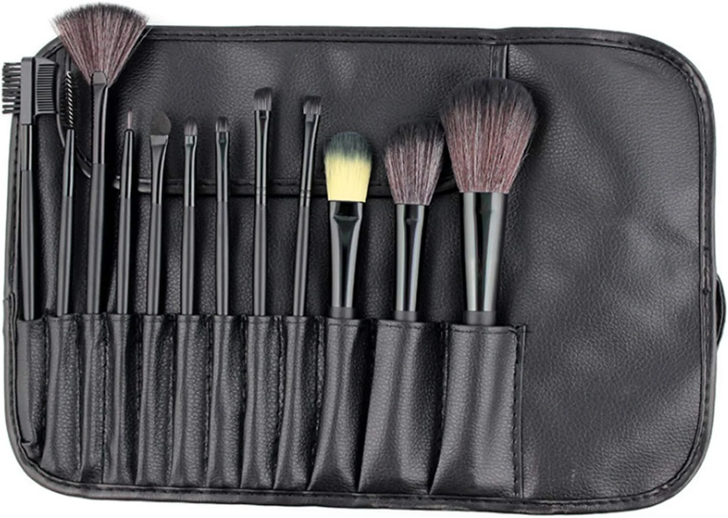 Makeup Brush 12 PCs Brush Cosmetic Make Up Set With 2 Case Bag Kit Makeup Brush 12 PCs Brush Cosmetic Make Up Set With 2 Case Bag Kit