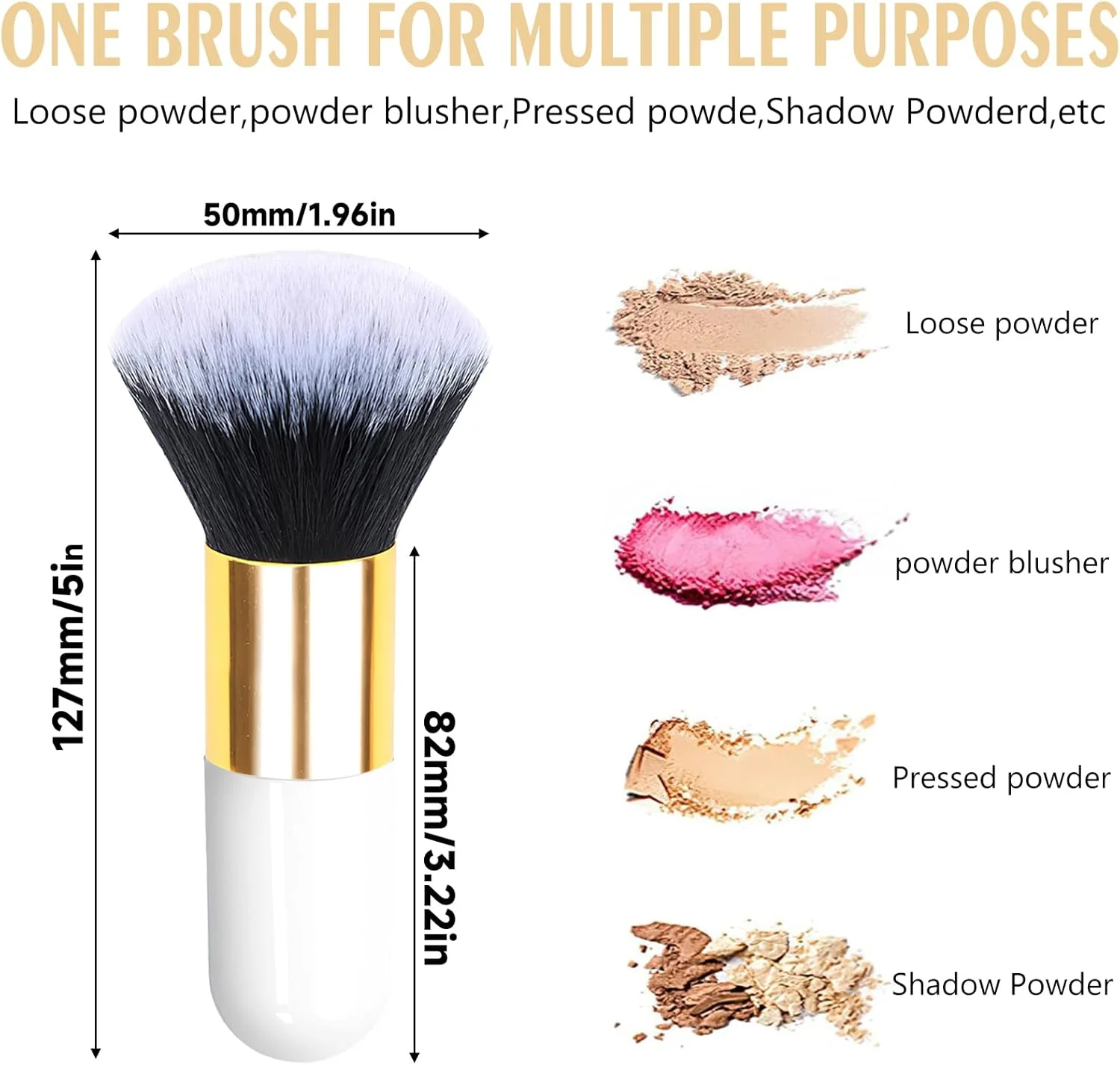 براش آرایشی، براش آرایش پودر فونداسیون (سفید)