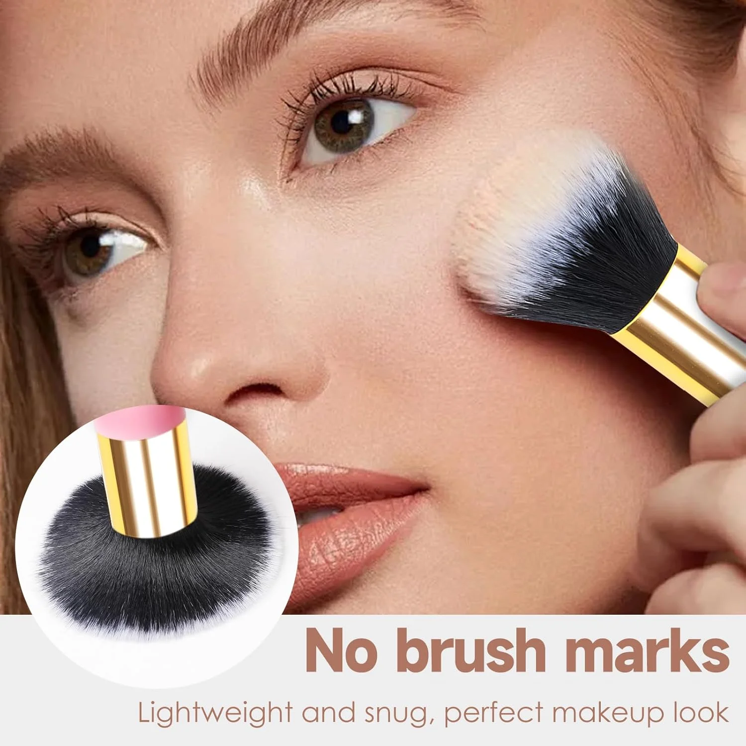 براش های آرایشی، براش آرایش پودر فونداسیون (صورتی) براش های آرایشی، براش آرایش پودر فونداسیون (صورتی)