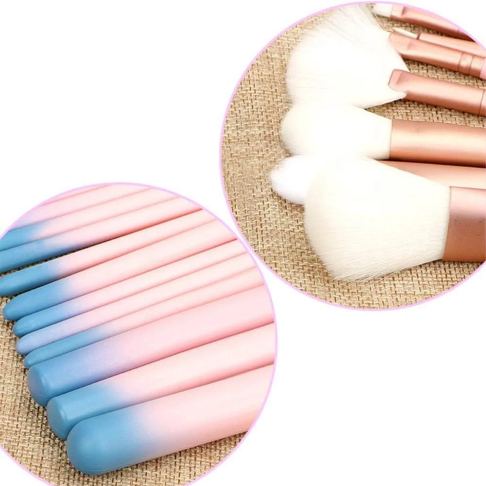 ست ۱۲ عددی برس آرایشی، ابزار آرایشی با رنگ گرادیانی ست ۱۲ عددی برس آرایشی، ابزار آرایشی با رنگ گرادیانی