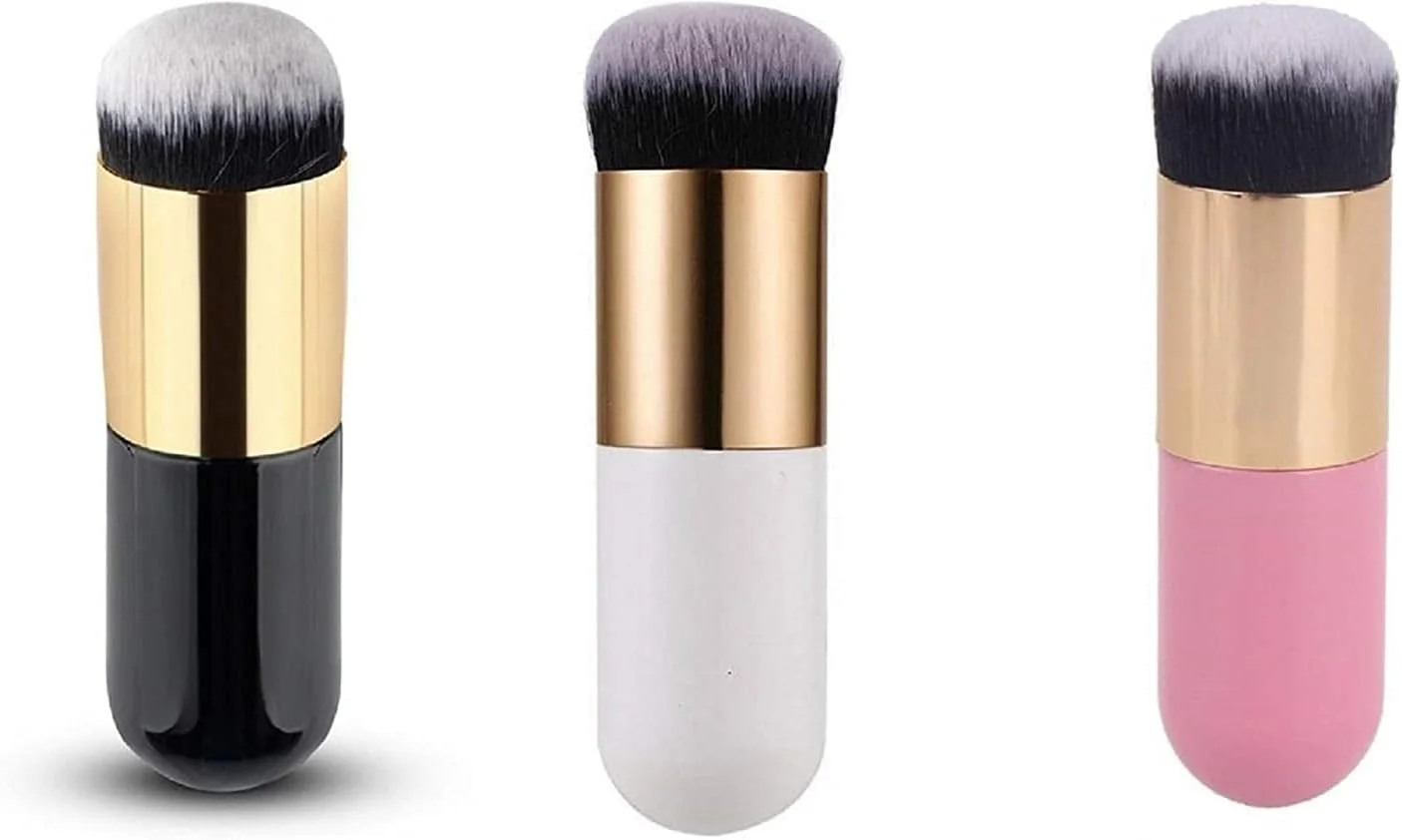 براش آرایشی Lusty Soul برای پودر صورت، کرم پودر/رژگونه (مشکی، صورتی و سفید) براش آرایشی Lusty Soul برای پودر صورت، کرم پودر/رژگونه (مشکی، صورتی و سفید)