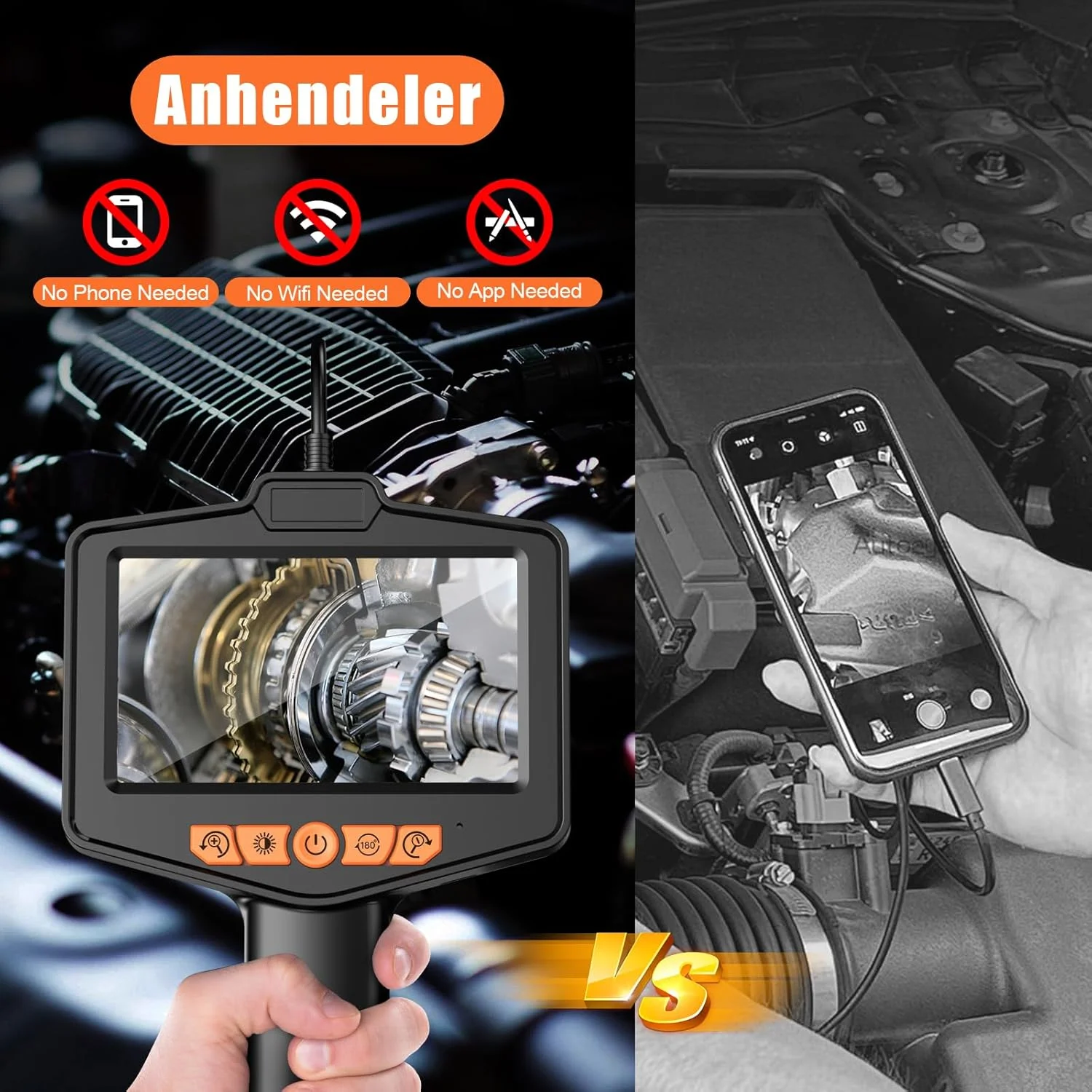 دوربین بازرسی آندوسکوپی دو لنز، دوربین مکانیکی صفحه نمایش 4.3 اینچی IPS Anhendeler، دوربین آندوسکوپی 16.4 با نور، دوربین ماری ضد آب IP67، دوربین اسکوپ برای خودرو، لوله، دیوار، هدیه برای مردان دوربین بازرسی آندوسکوپی دو لنز، دوربین مکانیکی صفحه نمایش 4.3 اینچی IPS Anhendeler، دوربین آندوسکوپی 16.4 با نور، دوربین ماری ضد آب IP67، دوربین اسکوپ برای خودرو، لوله، دیوار، هدیه برای مردان