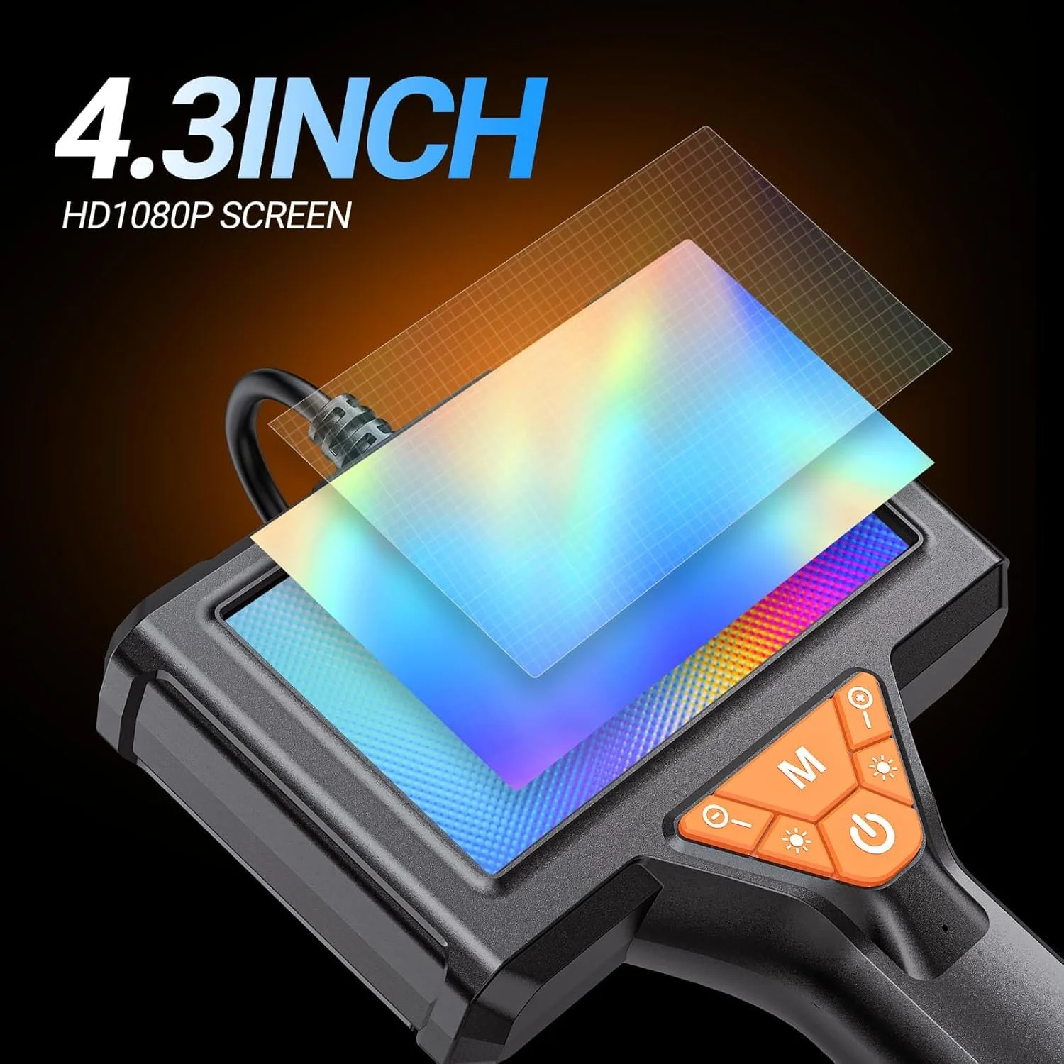 دوربین آندوسکوپی، ابزار آندوسکوپ با نور LED قابل تنظیم، صفحه نمایش 4.3 اینچی IPS با کیفیت 1080P HD و زوم 2X، آندوسکوپ صنعتی با دوربین ماری شکل نیمه سخت 2 متری/6.5 فوت، ابزار ضد آب IP67 برای آقایان دوربین آندوسکوپی، ابزار آندوسکوپ با نور LED قابل تنظیم، صفحه نمایش 4.3 اینچی IPS با کیفیت 1080P HD و زوم 2X، آندوسکوپ صنعتی با دوربین ماری شکل نیمه سخت 2 متری/6.5 فوت، ابزار ضد آب IP67 برای آقایان