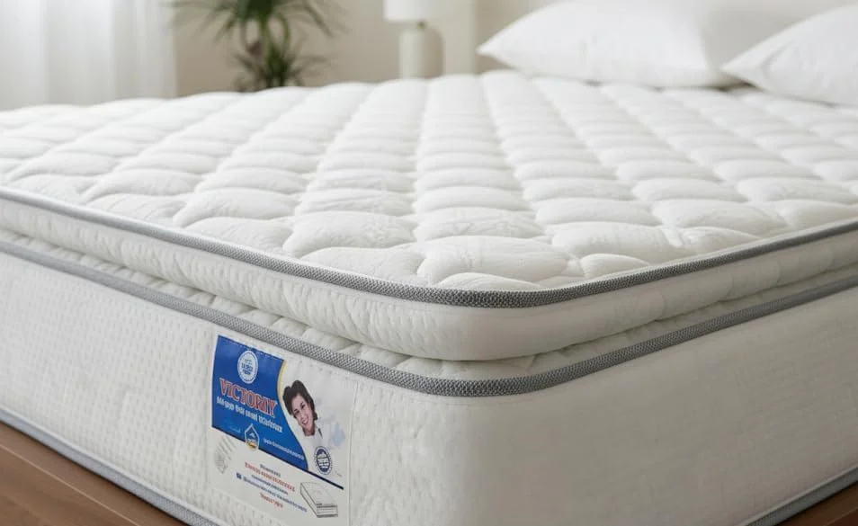 تشک فنری مترزا با لایه مموری فوم - راحتی لوکس، فنر بونل، فوم با چگالی بالا، پارچه تنفسی - دوام طولانی مدت (کینگ - 180 x 210 سانتی متر)