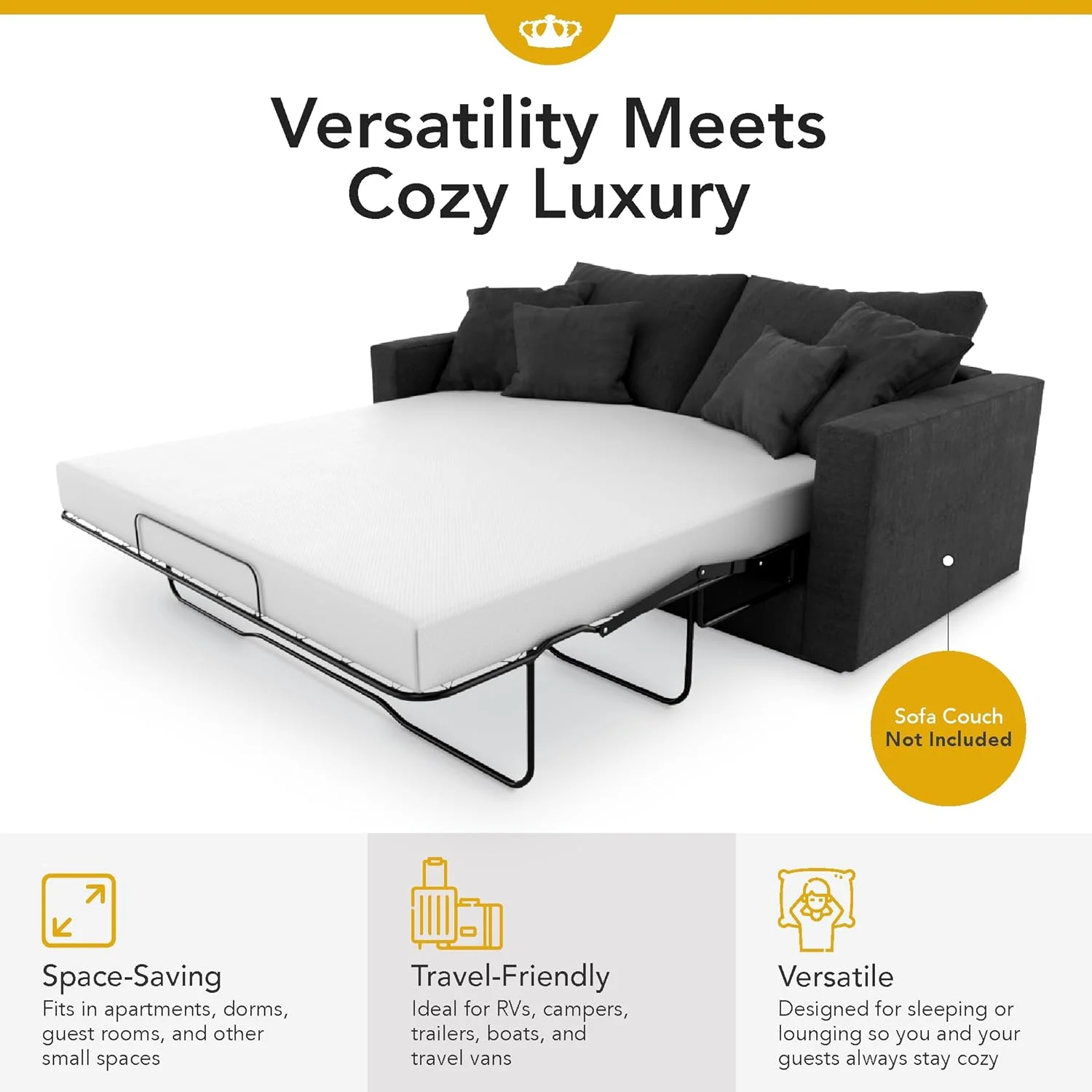 تشک فوم مموری ژل خنک کننده 4 اینچی DynastyMattress برای تخت خواب های تاشو و مبلمان تختخواب شو سایز کوئین تشک فوم مموری ژل خنک کننده 4 اینچی DynastyMattress برای تخت خواب های تاشو و مبلمان تختخواب شو سایز کوئین