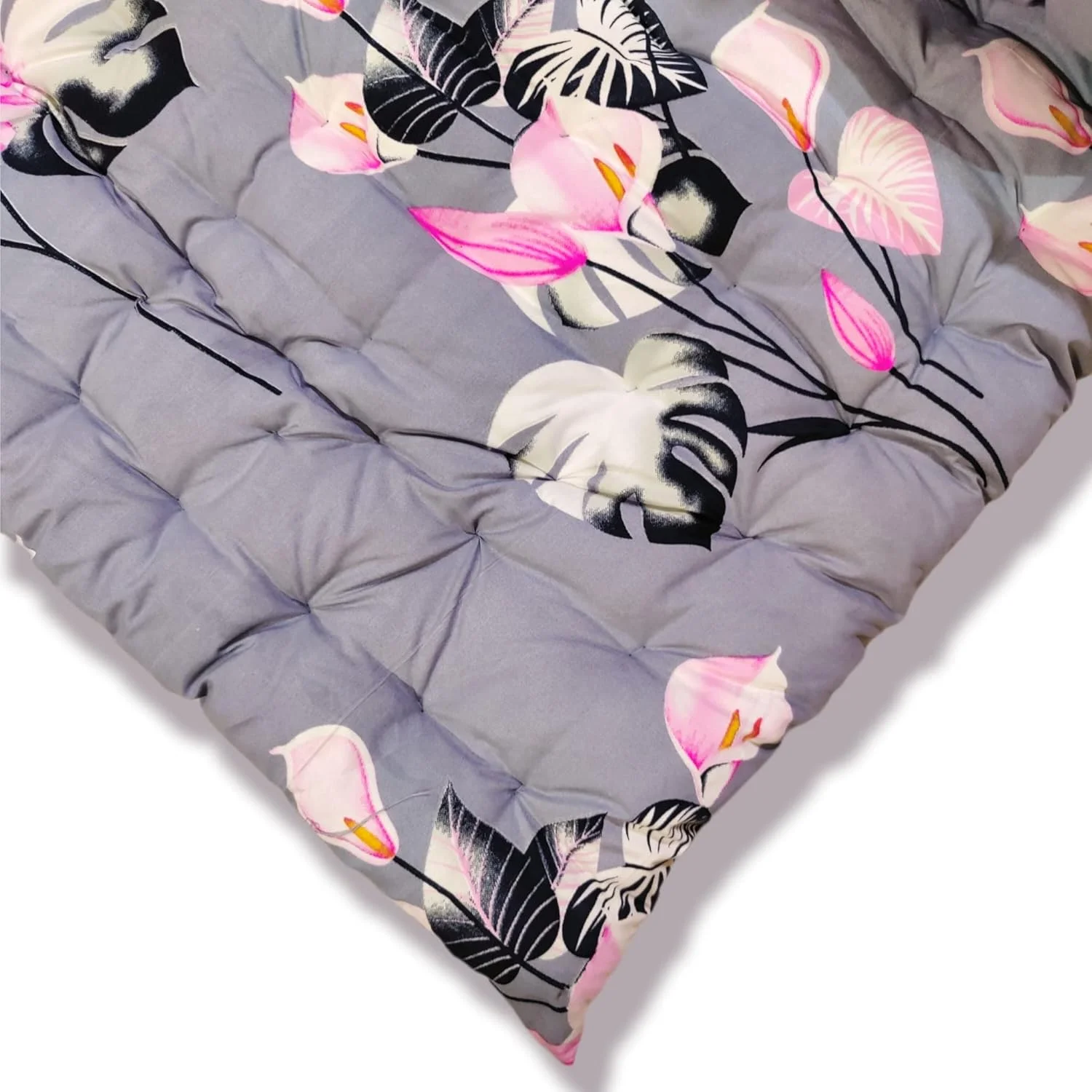 تشک پنبهای نرم دیواین کرافت، تاشو، قابل حمل، سبک وزن، پر شده، تک نفره، تشک سفت | گدا (طراحی چاپی سه بعدی، 1 نفر ظرفیت خواب، 90 در 180 سانتی متر) (گلدار خاکستری صورتی) تشک پنبهای نرم دیواین کرافت، تاشو، قابل حمل، سبک وزن، پر شده، تک نفره، تشک سفت | گدا (طراحی چاپی سه بعدی، 1 نفر ظرفیت خواب، 90 در 180 سانتی متر) (گلدار خاکستری صورتی)