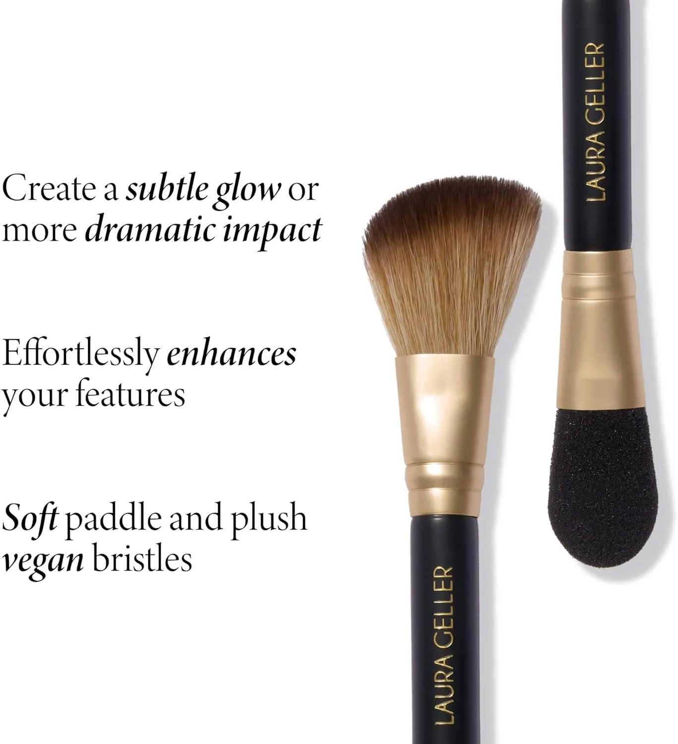 براش هایلایتر دو طرفه لورا گلر نیویورک - براش آرایشی چند منظوره برای هایلایتر، رژگونه، برنزر و موارد دیگر - شامل موهای گیاهی دوگانه و پد ساتن برای استفاده بی نقص براش هایلایتر دو طرفه لورا گلر نیویورک - براش آرایشی چند منظوره برای هایلایتر، رژگونه، برنزر و موارد دیگر - شامل موهای گیاهی دوگانه و پد ساتن برای استفاده بی نقص