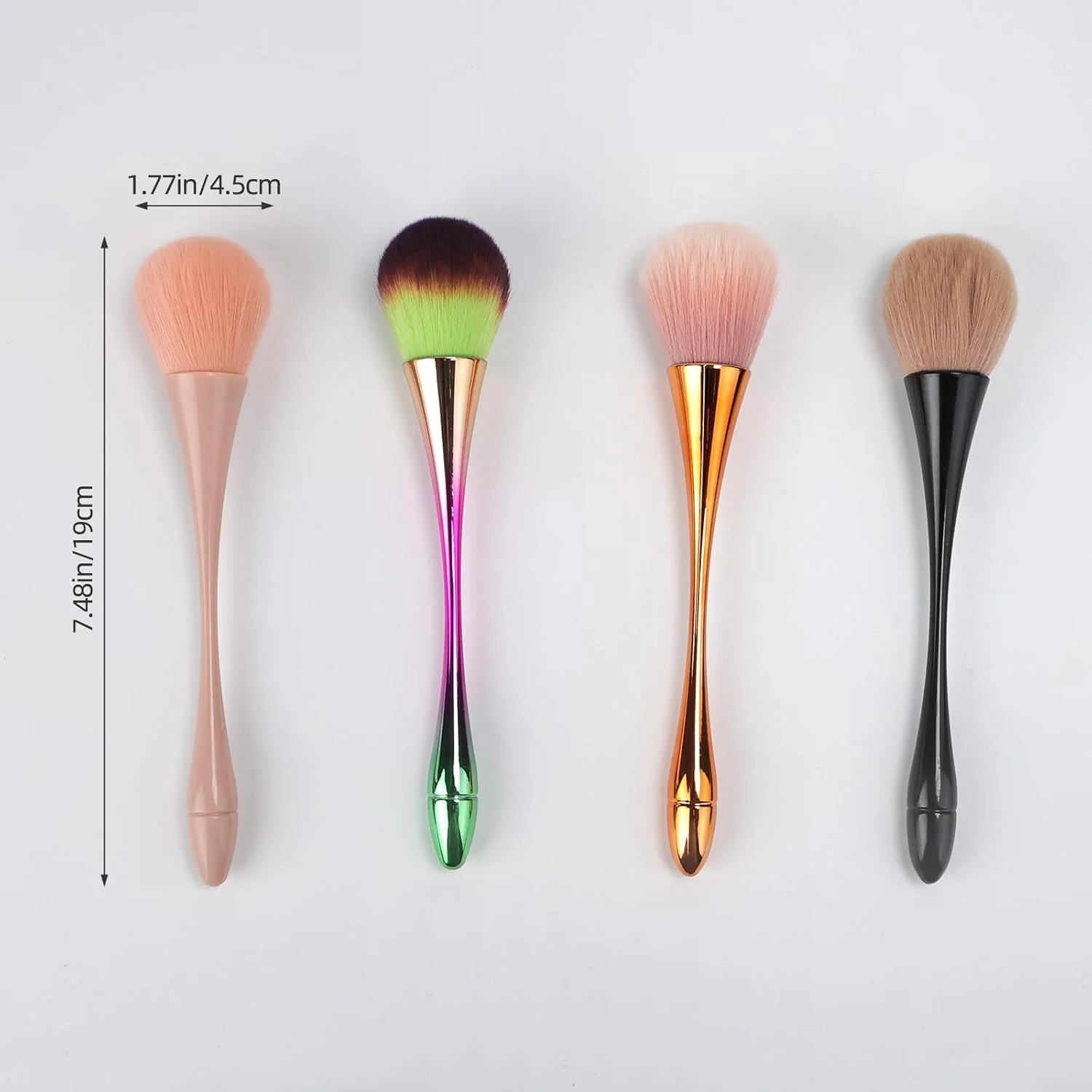 یک عدد براش آرایشی بزرگ، براش رژگونه، براش پودر برای پودر فیکس، براش گردگیری ناخن رنگارنگ (طلایی) یک عدد براش آرایشی بزرگ، براش رژگونه، براش پودر برای پودر فیکس، براش گردگیری ناخن رنگارنگ (طلایی)