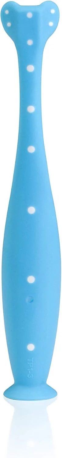 مسواک آموزشی کودک فريدا بيبي مدل Triple-Angle Toothhugger | مسواک کودک 2 سال به بالا، تمیز کننده تمام سطوح به طور همزمان | آبی