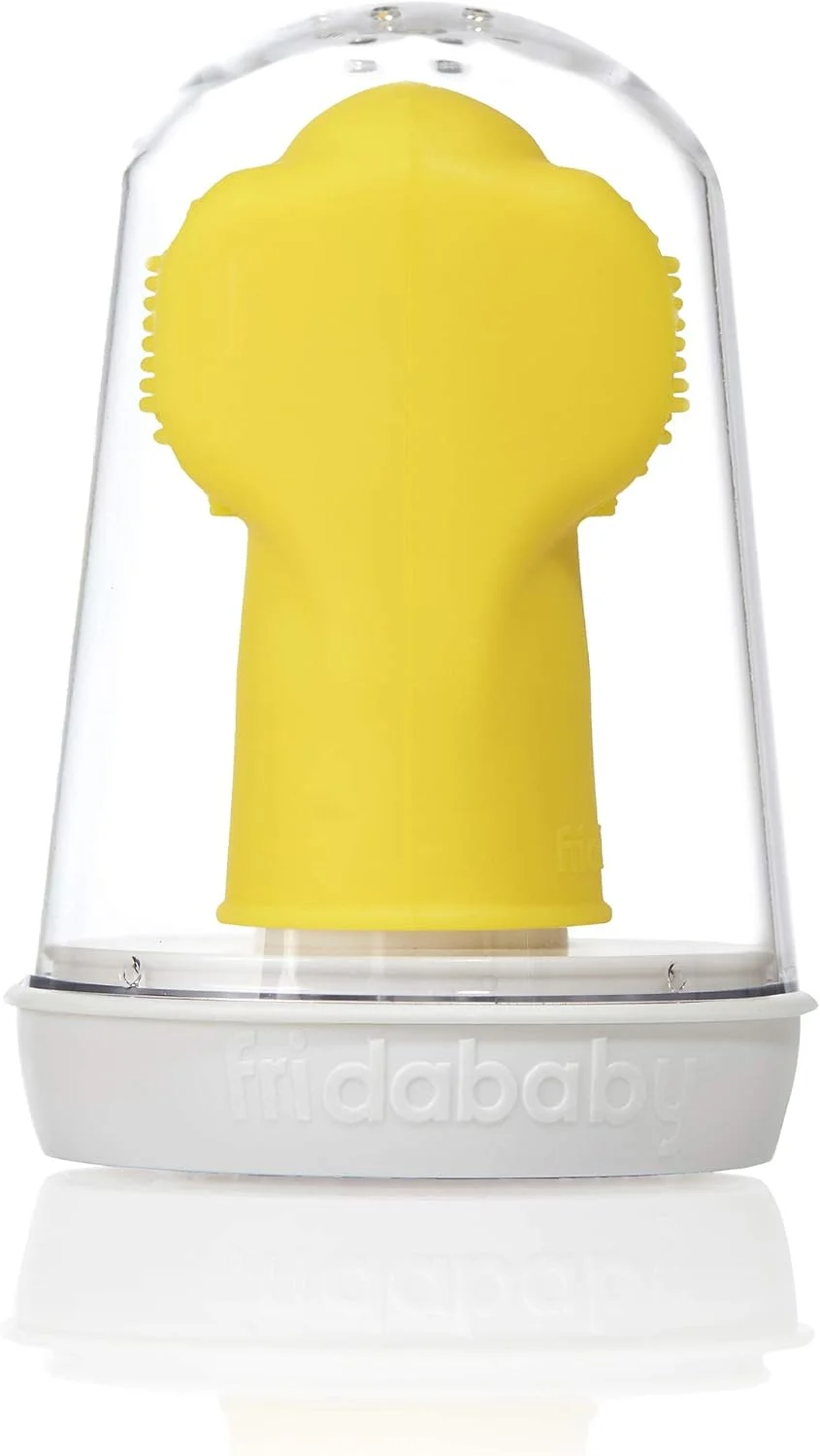 مسواک انگشتی فريدا بيبي SmileFrida، اولین مسواک کودک، 3 ماه به بالا، برس های سه زاویه، برس های نرم، مسواک + جعبه نگهداری