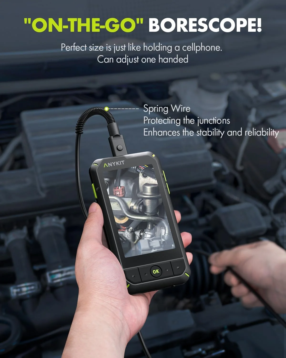 دوربین بازرسی آندوسکوپی دو لنز Anykit، دوربین آندوسکوپی 7.9 میلی متری با صفحه نمایش 4.0 اینچی IPS، دوربین فاضلاب با 8+1 چراغ LED قابل تنظیم، دوربین مار ضد آب IP67، کابل نیمه سخت 16.5 فوتی، کارت 32 گیگابایتی دوربین بازرسی آندوسکوپی دو لنز Anykit، دوربین آندوسکوپی 7.9 میلی متری با صفحه نمایش 4.0 اینچی IPS، دوربین فاضلاب با 8+1 چراغ LED قابل تنظیم، دوربین مار ضد آب IP67، کابل نیمه سخت 16.5 فوتی، کارت 32 گیگابایتی