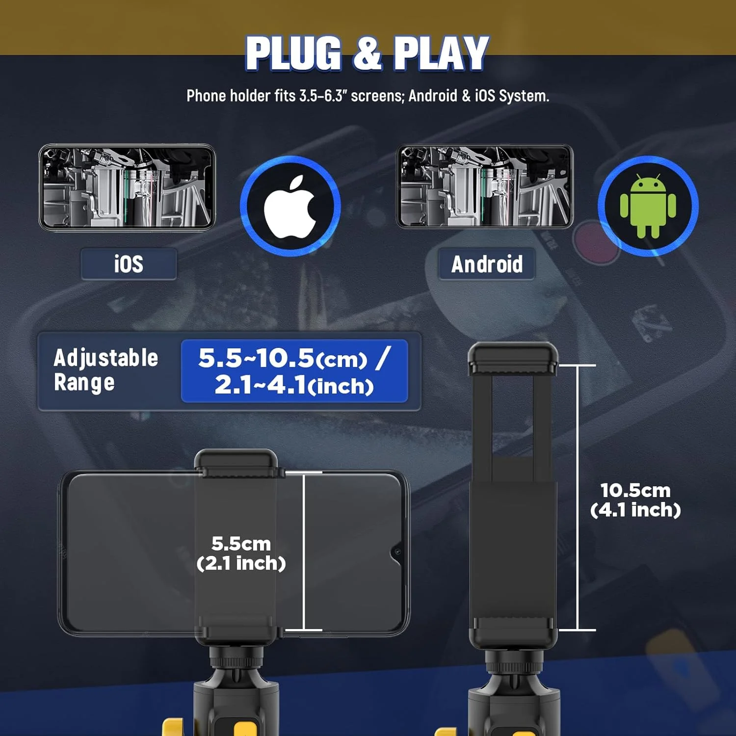دوربین آندوسکوپی AUTOOL با نور، دوربین بازرسی آندوسکوپی دو طرفه 210 درجه، لنز فرمان 6.45 میلیمتری، 6 چراغ LED، آندوسکوپ ویدیویی HD 1080P سازگار با تلفنهای Android و iOS با کابل 3 فوتی دوربین آندوسکوپی AUTOOL با نور، دوربین بازرسی آندوسکوپی دو طرفه 210 درجه، لنز فرمان 6.45 میلیمتری، 6 چراغ LED، آندوسکوپ ویدیویی HD 1080P سازگار با تلفنهای Android و iOS با کابل 3 فوتی