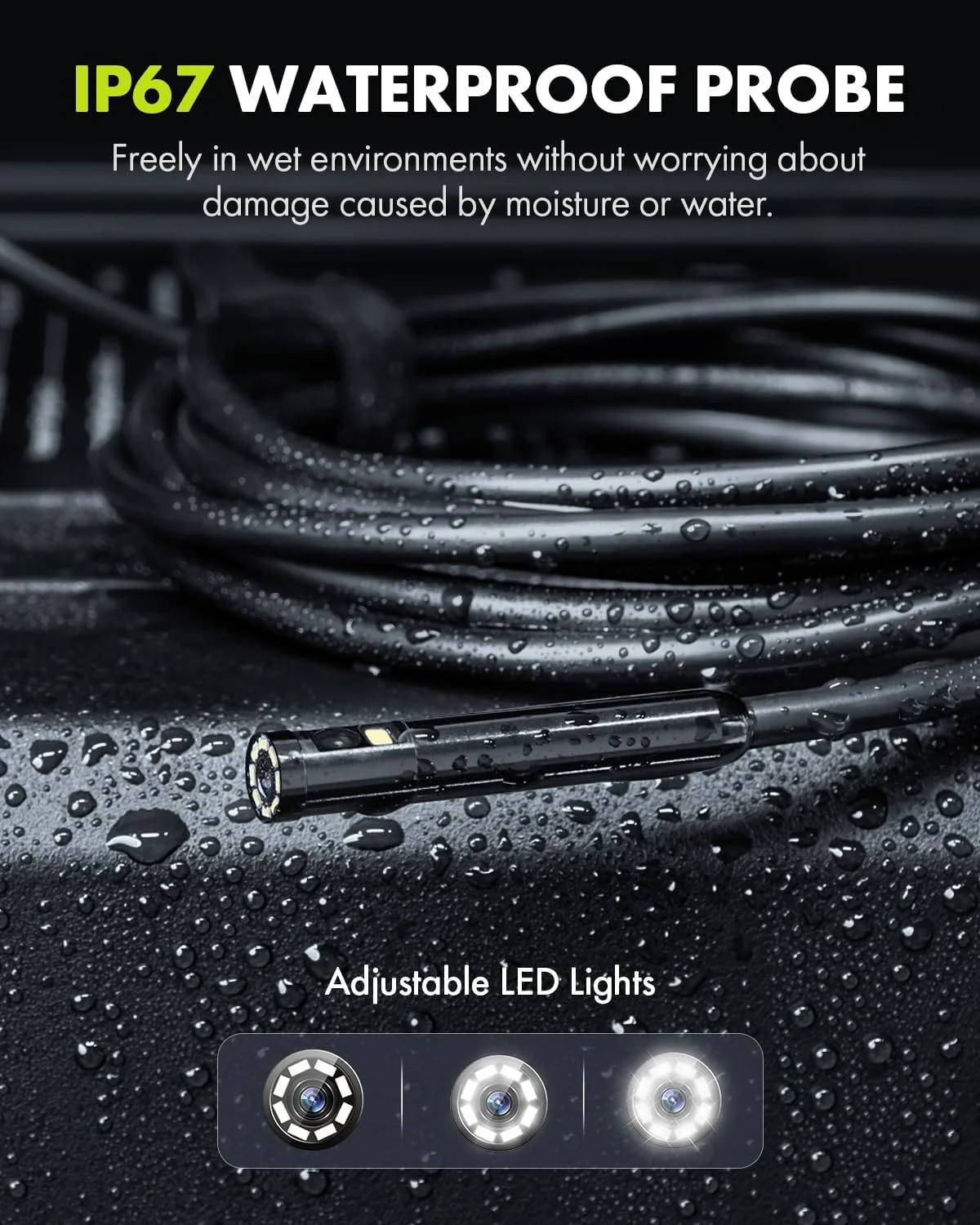 دوربین بازرسی آندوسکوپی دو لنز Anykit، دوربین آندوسکوپی 7.9 میلی متری با صفحه نمایش 4.0 اینچی IPS، دوربین فاضلاب با 8+1 چراغ LED قابل تنظیم، دوربین مار ضد آب IP67، کابل نیمه سخت 16.5 فوتی، کارت 32 گیگابایتی دوربین بازرسی آندوسکوپی دو لنز Anykit، دوربین آندوسکوپی 7.9 میلی متری با صفحه نمایش 4.0 اینچی IPS، دوربین فاضلاب با 8+1 چراغ LED قابل تنظیم، دوربین مار ضد آب IP67، کابل نیمه سخت 16.5 فوتی، کارت 32 گیگابایتی