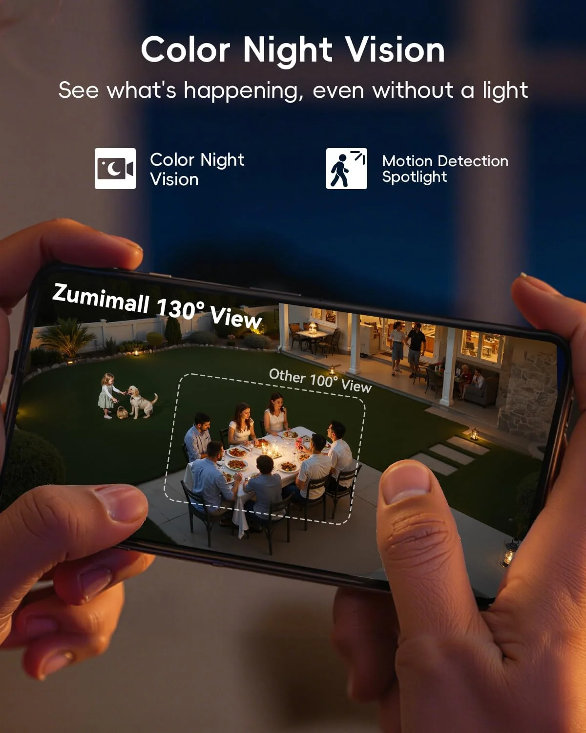 دوربین امنیتی خورشیدی 2K ZUMIMALL، دوربین مداربسته بی سیم FHD با باتری خورشیدی برای امنیت خانه، دید در شب، تشخیص حرکت PIR، ضد آب IP66، وای فای 2.4G دوربین امنیتی خورشیدی 2K ZUMIMALL، دوربین مداربسته بی سیم FHD با باتری خورشیدی برای امنیت خانه، دید در شب، تشخیص حرکت PIR، ضد آب IP66، وای فای 2.4G