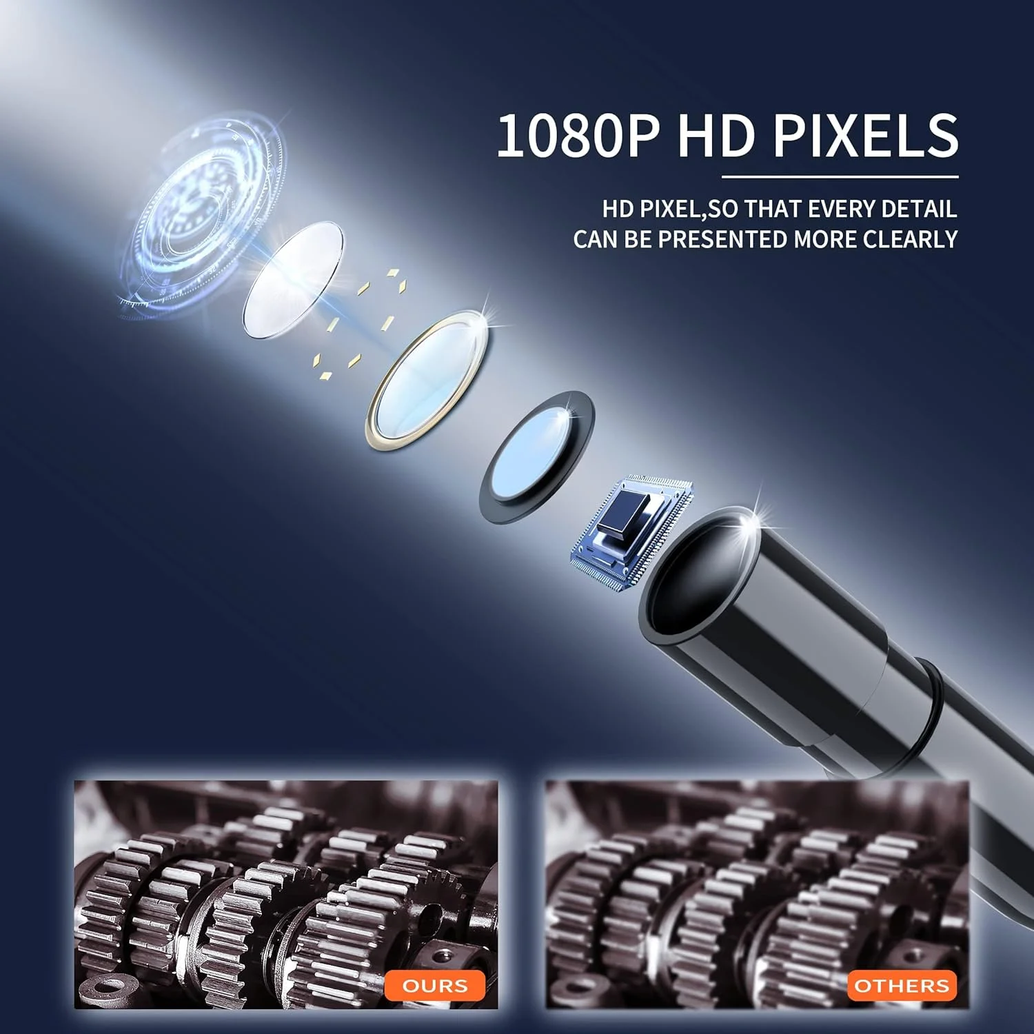 آندوسکوپ نوردار AquaFalcon، بورسکوپ ضد آب IP67، دوربین بازرسی 1080 HD، دوربین ماری، 5 متر، ابزار برای مردان 4.3 اینچ آندوسکوپ نوردار AquaFalcon، بورسکوپ ضد آب IP67، دوربین بازرسی 1080 HD، دوربین ماری، 5 متر، ابزار برای مردان 4.3 اینچ