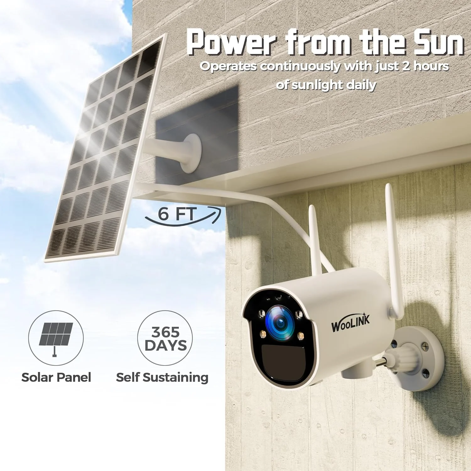 دوربین های امنیتی خورشیدی بی سیم WOOLINK، بسته 2 عددی، با چرخش 255 درجه PR، دوربین های وای فای 2.4 گیگاهرتزی برای امنیت خانه با پنل خورشیدی، تشخیص هوش مصنوعی، دید در شب رنگی 1080P، SD/Cloud، ارتباط دو طرفه، ضد آب IP65 دوربین های امنیتی خورشیدی بی سیم WOOLINK، بسته 2 عددی، با چرخش 255 درجه PR، دوربین های وای فای 2.4 گیگاهرتزی برای امنیت خانه با پنل خورشیدی، تشخیص هوش مصنوعی، دید در شب رنگی 1080P، SD/Cloud، ارتباط دو طرفه، ضد آب IP65