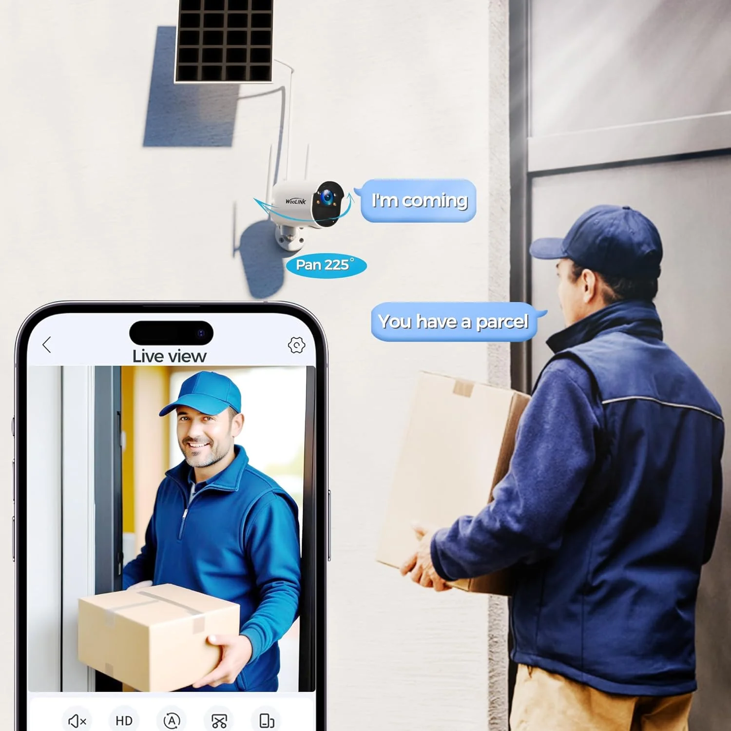 دوربین های امنیتی خورشیدی بی سیم WOOLINK، بسته 2 عددی، با چرخش 255 درجه PR، دوربین های وای فای 2.4 گیگاهرتزی برای امنیت خانه با پنل خورشیدی، تشخیص هوش مصنوعی، دید در شب رنگی 1080P، SD/Cloud، ارتباط دو طرفه، ضد آب IP65 دوربین های امنیتی خورشیدی بی سیم WOOLINK، بسته 2 عددی، با چرخش 255 درجه PR، دوربین های وای فای 2.4 گیگاهرتزی برای امنیت خانه با پنل خورشیدی، تشخیص هوش مصنوعی، دید در شب رنگی 1080P، SD/Cloud، ارتباط دو طرفه، ضد آب IP65