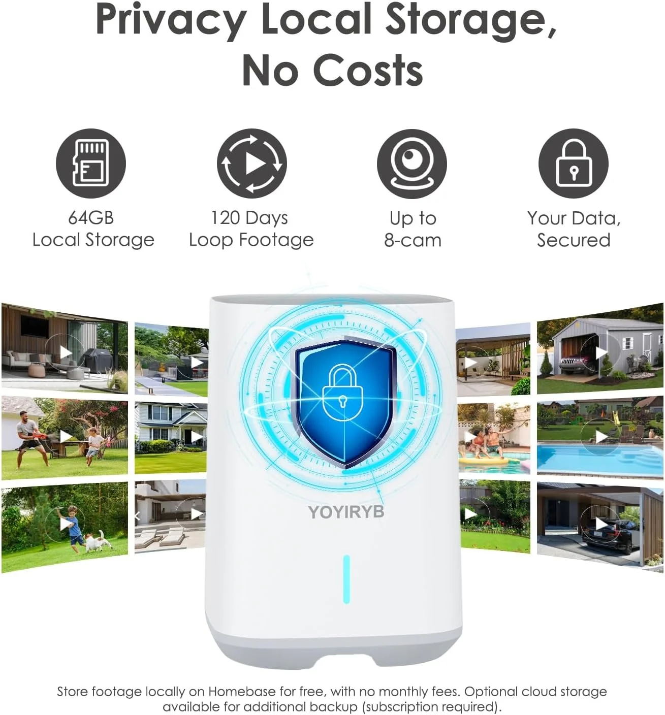 دوربین های امنیتی بی سیم فضای باز YOYIRYB، دوربین های خورشیدی 4K برای امنیت خانه با دید در شب رنگی و ردیابی 360 درجه پان و تیلت - سیستم دوربین امنیتی WiFi 5G و 2.4G، نصب آسان، بدون نیاز به اشتراک دوربین های امنیتی بی سیم فضای باز YOYIRYB، دوربین های خورشیدی 4K برای امنیت خانه با دید در شب رنگی و ردیابی 360 درجه پان و تیلت - سیستم دوربین امنیتی WiFi 5G و 2.4G، نصب آسان، بدون نیاز به اشتراک