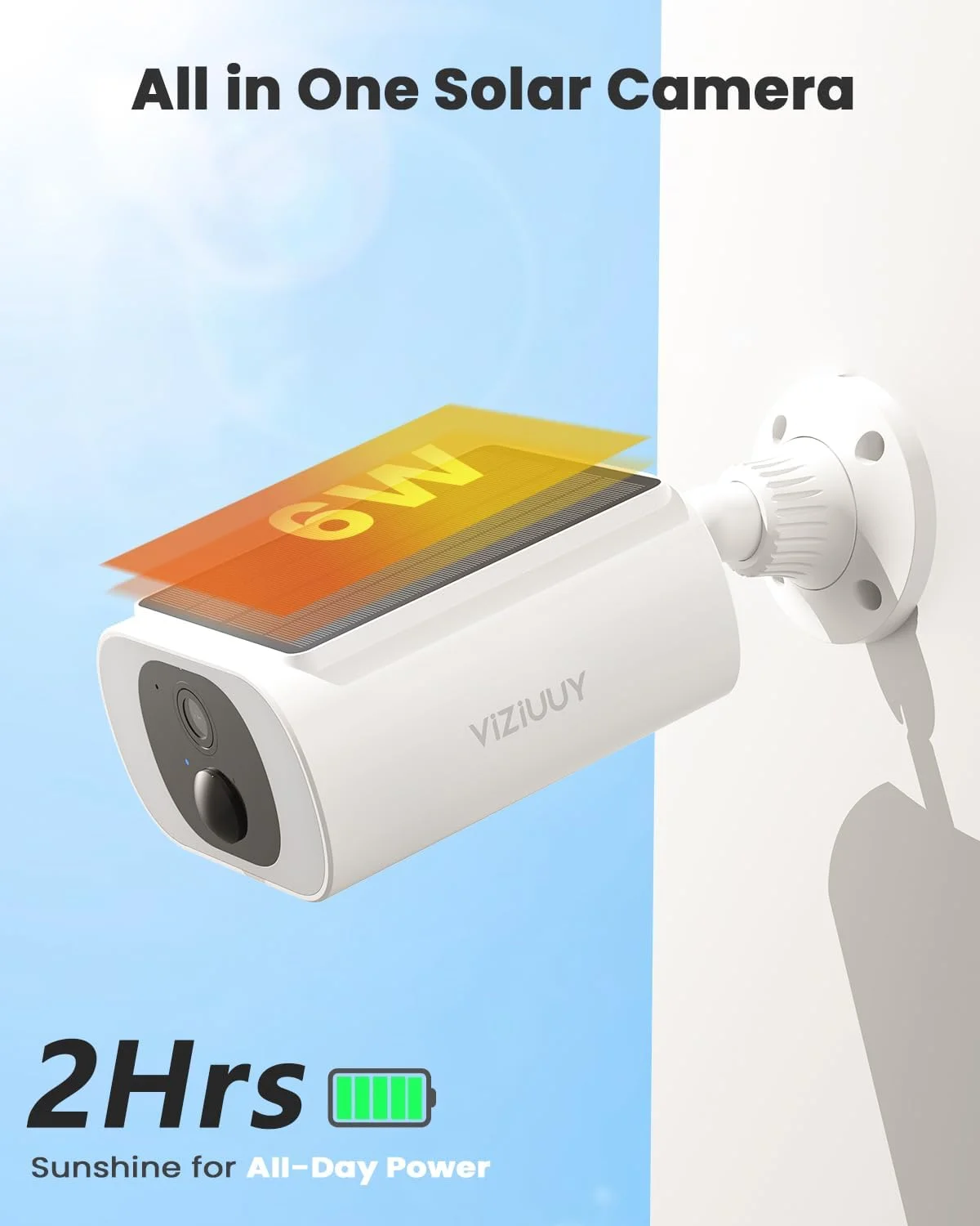 دوربین خورشیدی بیسیم VIZIUUY برای فضای باز، بسته 2 عددی، دوربینهای 2K برای امنیت خانه با پنل خورشیدی تعبیه شده، دوربین مداربسته وای فای، دید در شب رنگی، صدای دو طرفه، توان مداوم، کار با الکسا دوربین خورشیدی بیسیم VIZIUUY برای فضای باز، بسته 2 عددی، دوربینهای 2K برای امنیت خانه با پنل خورشیدی تعبیه شده، دوربین مداربسته وای فای، دید در شب رنگی، صدای دو طرفه، توان مداوم، کار با الکسا