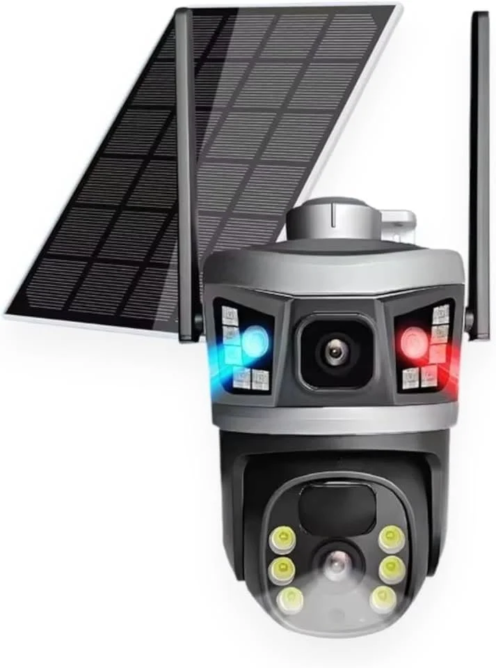 دوربین مداربسته خورشیدی V380 Pro Wifi با زوم دیجیتال، لنز دوگانه، دو صفحه نمایش، 6 مگاپیکسل، باتری خور، دوربین امنیتی V380، چرخش 355 درجه افقی و 90 درجه عمودی، ضد آب IP66، دید در شب رنگی 4K دوربین مداربسته خورشیدی V380 Pro Wifi با زوم دیجیتال، لنز دوگانه، دو صفحه نمایش، 6 مگاپیکسل، باتری خور، دوربین امنیتی V380، چرخش 355 درجه افقی و 90 درجه عمودی، ضد آب IP66، دید در شب رنگی 4K