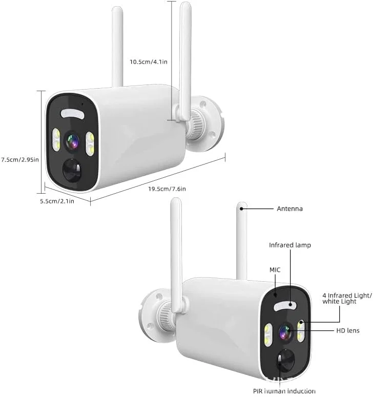 دوربین امنیتی خورشیدی بی سیم 4 مگاپیکسلی Skade، دوربین با باتری قابل شارژ، دوربین وای فای 2.4 گیگاهرتزی برای امنیت خانه، تشخیص حرکت، مکالمه 2 طرفه، دید در شب رنگی، Cloud/SD، ضد آب IP65 دوربین امنیتی خورشیدی بی سیم 4 مگاپیکسلی Skade، دوربین با باتری قابل شارژ، دوربین وای فای 2.4 گیگاهرتزی برای امنیت خانه، تشخیص حرکت، مکالمه 2 طرفه، دید در شب رنگی، Cloud/SD، ضد آب IP65