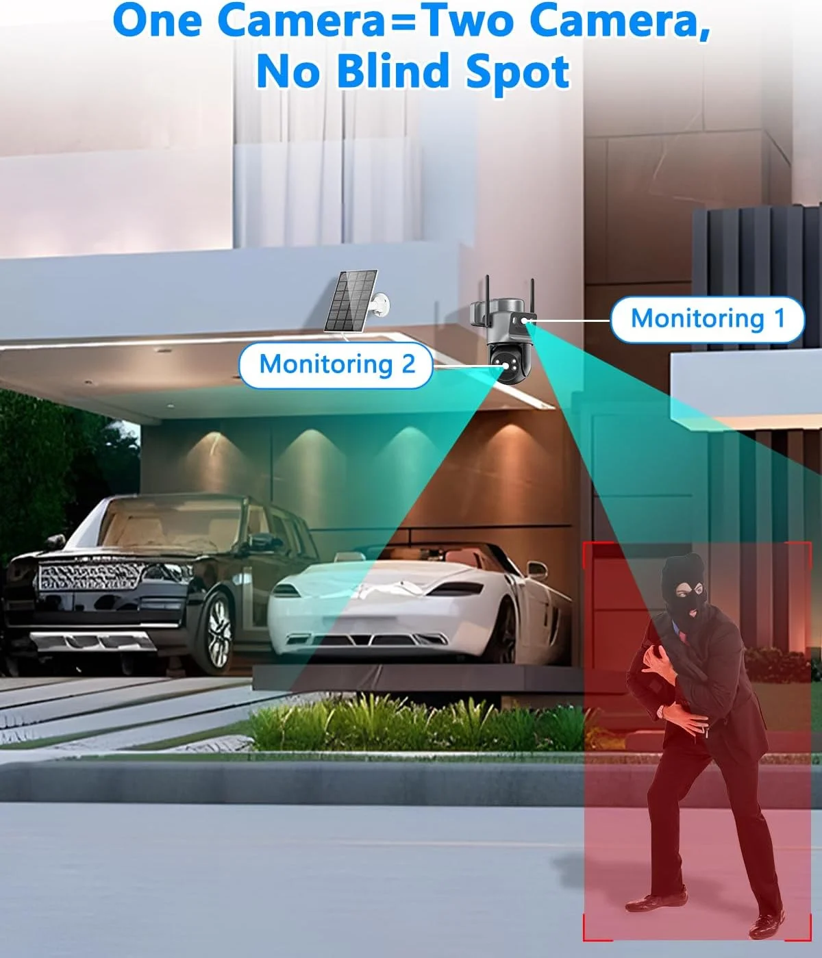 دوربین های امنیتی 4K بی سیم خورشیدی با باتری، دوربین های PTZ با وای فای 5 گیگاهرتز/2.4 گیگاهرتز 360 درجه برای امنیت خانه با لنز دوگانه، دید در شب رنگی، تشخیص انسان، آژیر، صدای دو طرفه، IP66 دوربین های امنیتی 4K بی سیم خورشیدی با باتری، دوربین های PTZ با وای فای 5 گیگاهرتز/2.4 گیگاهرتز 360 درجه برای امنیت خانه با لنز دوگانه، دید در شب رنگی، تشخیص انسان، آژیر، صدای دو طرفه، IP66