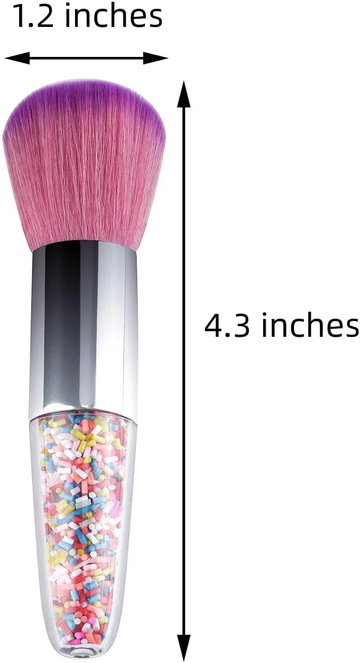 ست 4 عددی برس پودر شوی دسته رنگی KASTWAVE برای آرایش و تمیز کردن ناخن - برس بزرگ رژگونه و ابزار مانیکور، بنفش ست 4 عددی برس پودر شوی دسته رنگی KASTWAVE برای آرایش و تمیز کردن ناخن - برس بزرگ رژگونه و ابزار مانیکور، بنفش