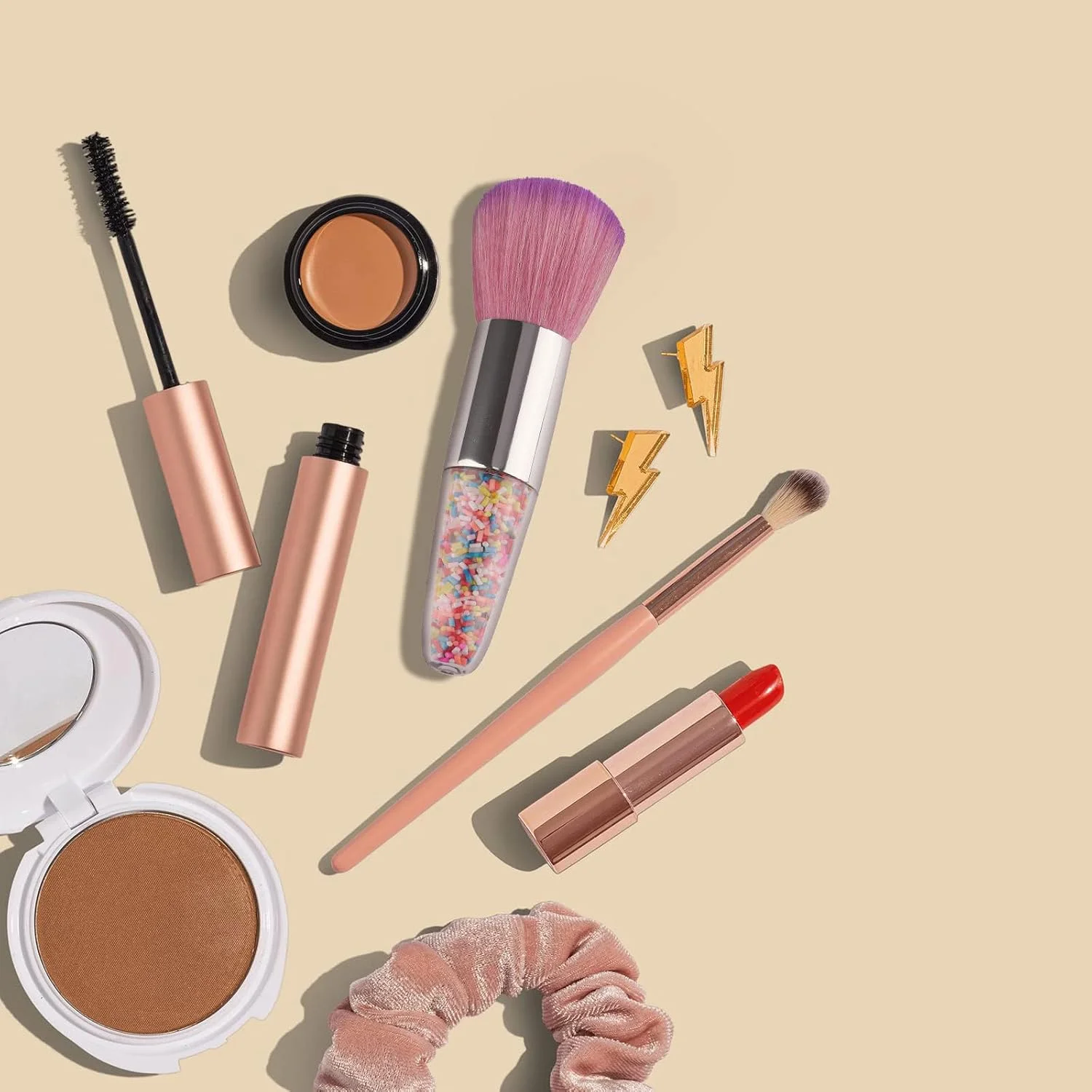 ست 4 عددی برس پودر شوی دسته رنگی KASTWAVE برای آرایش و تمیز کردن ناخن - برس بزرگ رژگونه و ابزار مانیکور، بنفش ست 4 عددی برس پودر شوی دسته رنگی KASTWAVE برای آرایش و تمیز کردن ناخن - برس بزرگ رژگونه و ابزار مانیکور، بنفش