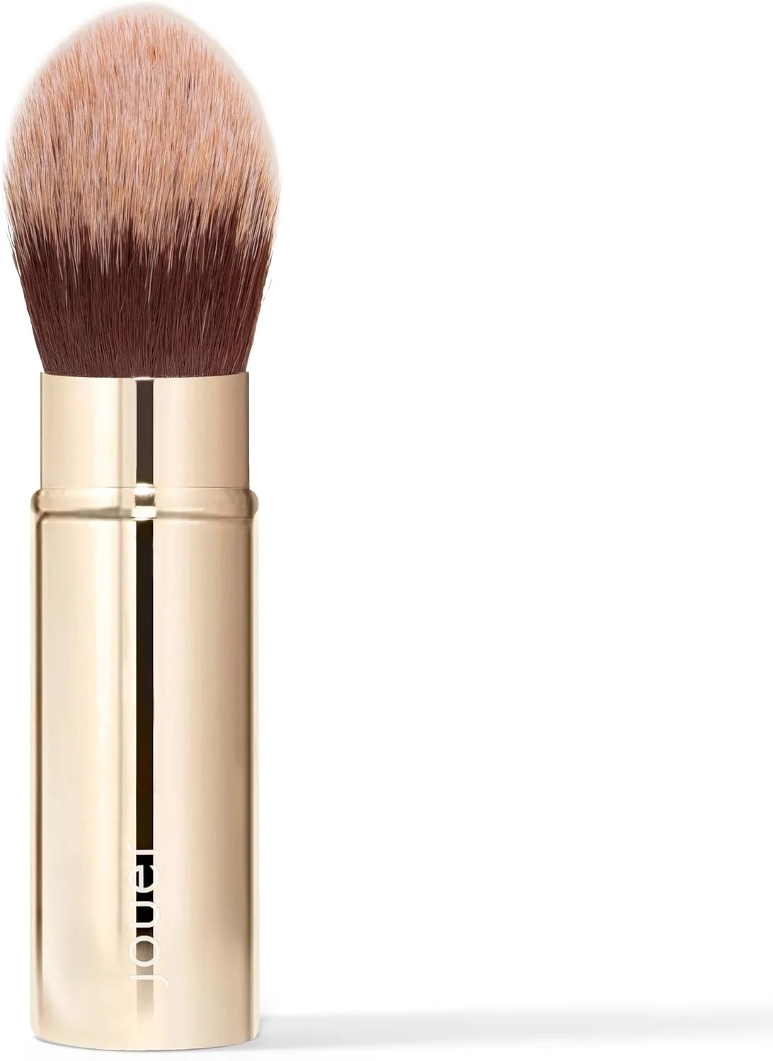 براش مسافرتی ضروری ژوئر برای آرایش صورت - براش آرایشی - مناسب برای مسافرت - موهای نرم و مصنوعی - بدون تست حیوانی، گلوتن و پارابن - مناسب برای گیاهخواران، طلایی، 48 گرم