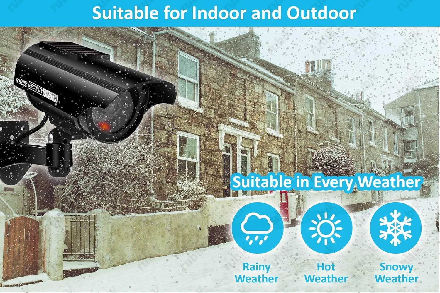 دوربین مداربسته جعلی طرح رُبیک خورشیدی با چراغ LED چشمک زن، دوربین امنیتی شبیه سازی نظارتی قابل تنظیم، دوربین گلوله ای امنیتی داخلی/خارجی با چراغ LED (نقره ای) دوربین مداربسته جعلی طرح رُبیک خورشیدی با چراغ LED چشمک زن، دوربین امنیتی شبیه سازی نظارتی قابل تنظیم، دوربین گلوله ای امنیتی داخلی/خارجی با چراغ LED (نقره ای)