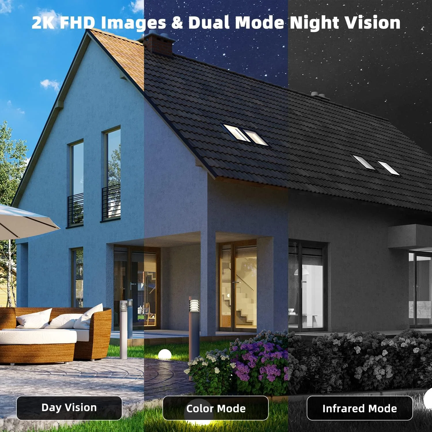 دوربین های امنیتی بی سیم فضای باز MUBILIFE ZUMIMALL، دوربین امنیتی بی سیم 2K HD فضای باز، ضد آب و هوا IP66، صدای دو طرفه، دید در شب دوربین داخلی خورشیدی خانگی دوربین های امنیتی بی سیم فضای باز MUBILIFE ZUMIMALL، دوربین امنیتی بی سیم 2K HD فضای باز، ضد آب و هوا IP66، صدای دو طرفه، دید در شب دوربین داخلی خورشیدی خانگی