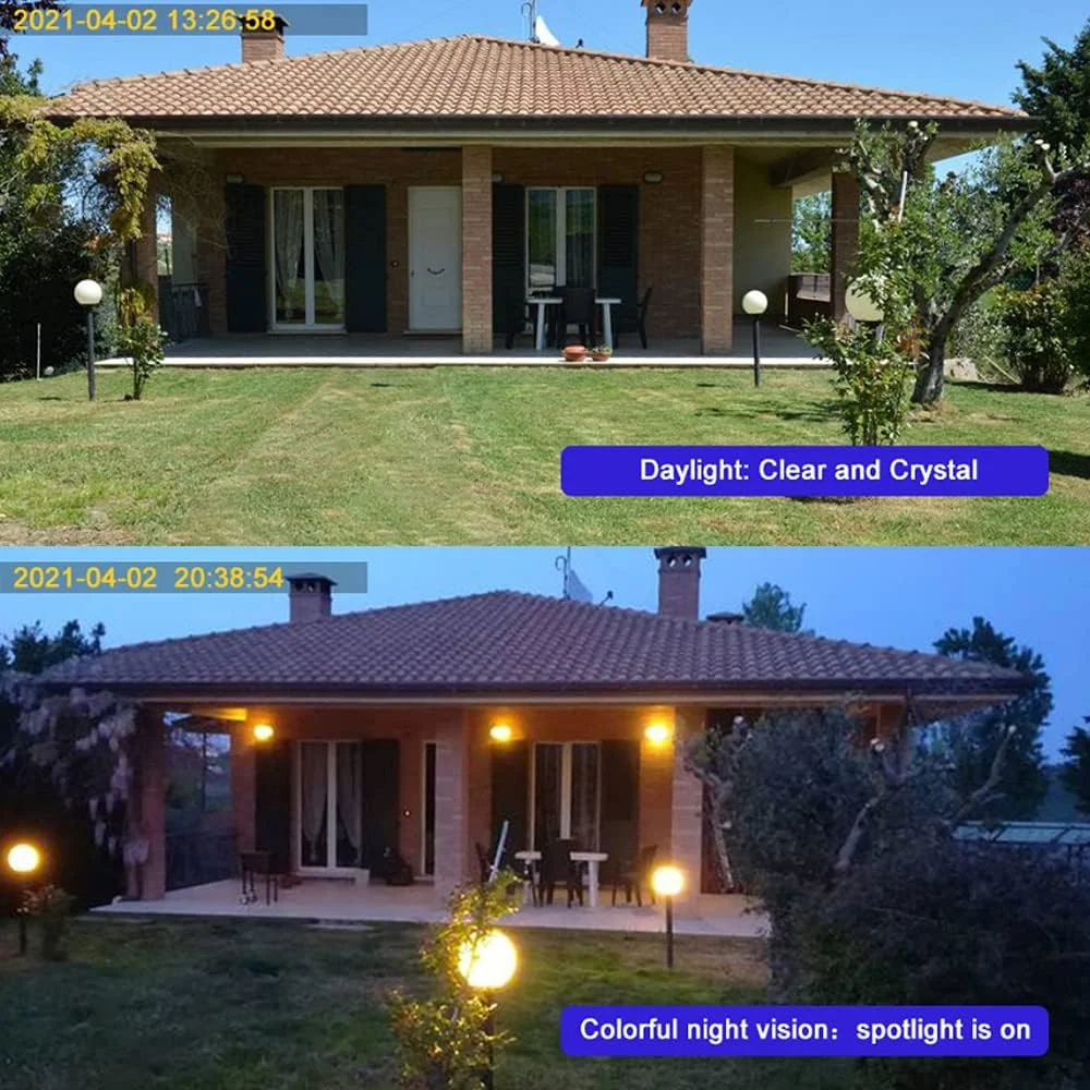 دوربین امنیتی وای فای خورشیدی بی سیم فضای باز Luovisee PTZ دید در شب رنگی کامل با صدا، آلارم تشخیص حرکت PIR، کارت SD 64 گیگابایتی، باتری قابل شارژ، ضد آب و هوا IP65، آژیر، نمای 360 درجه دوربین امنیتی وای فای خورشیدی بی سیم فضای باز Luovisee PTZ دید در شب رنگی کامل با صدا، آلارم تشخیص حرکت PIR، کارت SD 64 گیگابایتی، باتری قابل شارژ، ضد آب و هوا IP65، آژیر، نمای 360 درجه