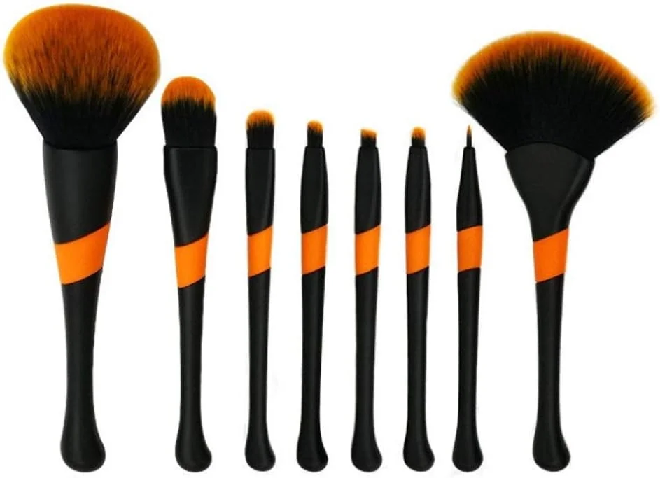 ست 8 تکه برس آرایشی دخترانه Jinlyp، برس پودر آسان، برس سایه چشم، برس رژگونه (رنگ: مشکی) ست 8 تکه برس آرایشی دخترانه Jinlyp، برس پودر آسان، برس سایه چشم، برس رژگونه (رنگ: مشکی)