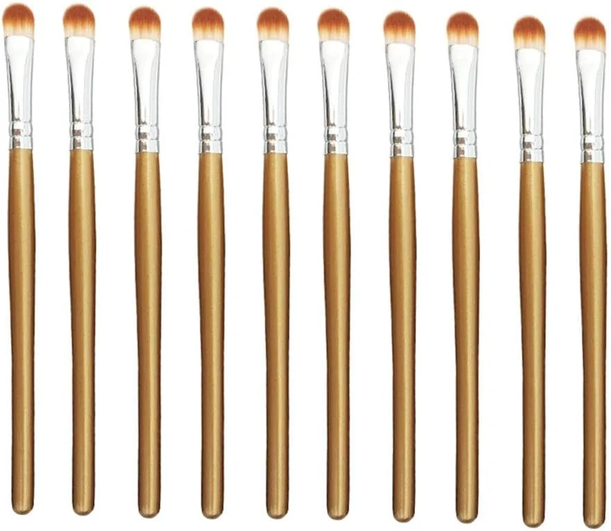 جینلیپ گیلت، براش سایه چشم مناسب برای مبتدیان و حرفه ای ها، ست براش آرایش چشم 10 عددی (رنگ: قهوه ای نقره ای) جینلیپ گیلت، براش سایه چشم مناسب برای مبتدیان و حرفه ای ها، ست براش آرایش چشم 10 عددی (رنگ: قهوه ای نقره ای)