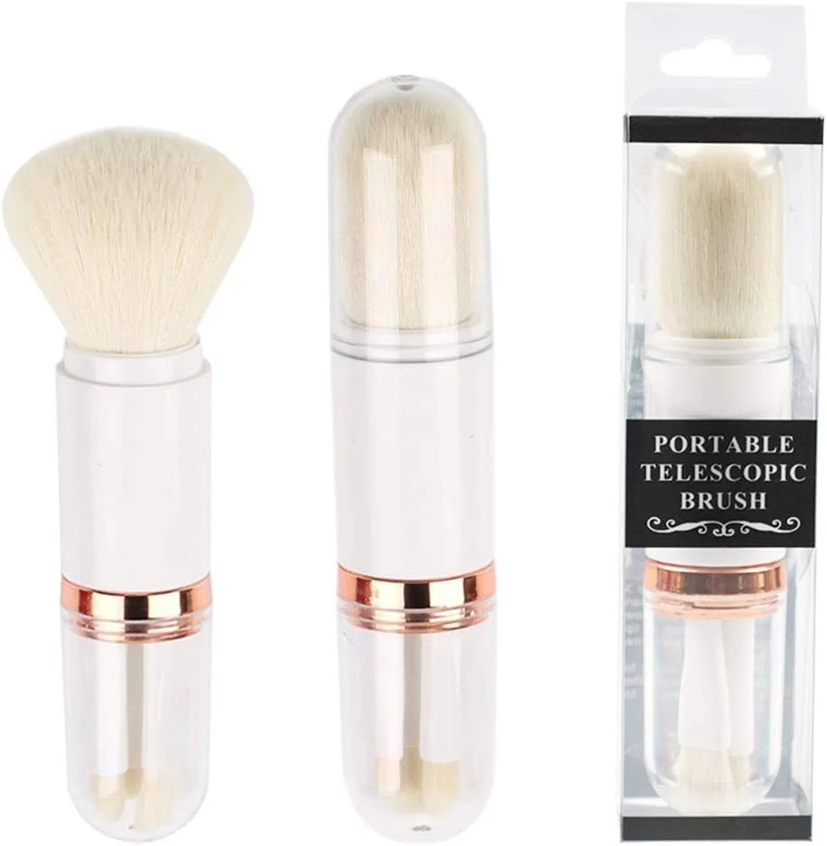 براش آرایشی 4 در 1 Jinlyp، قابل حمل با پوشش جمع شونده، برس پودر سبک دو سر، برس سایه چشم، ابزار آرایشی (رنگ: سفید) براش آرایشی 4 در 1 Jinlyp، قابل حمل با پوشش جمع شونده، برس پودر سبک دو سر، برس سایه چشم، ابزار آرایشی (رنگ: سفید)