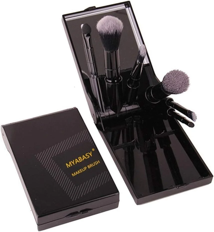 جینلیپ سایه چشم و سایر لوازم آرایشی، رژگونه، مناسب برای کرم پودر، ست برس آرایشی 7 تکه، قابل حمل (رنگ: مشکی) جینلیپ سایه چشم و سایر لوازم آرایشی، رژگونه، مناسب برای کرم پودر، ست برس آرایشی 7 تکه، قابل حمل (رنگ: مشکی)