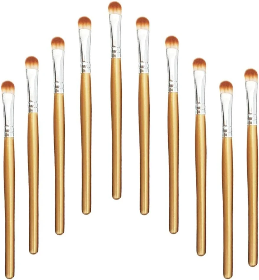 جینلیپ گیلت، براش سایه چشم مناسب برای مبتدیان و حرفه ای ها، ست براش آرایش چشم 10 عددی (رنگ: قهوه ای نقره ای) جینلیپ گیلت، براش سایه چشم مناسب برای مبتدیان و حرفه ای ها، ست براش آرایش چشم 10 عددی (رنگ: قهوه ای نقره ای)