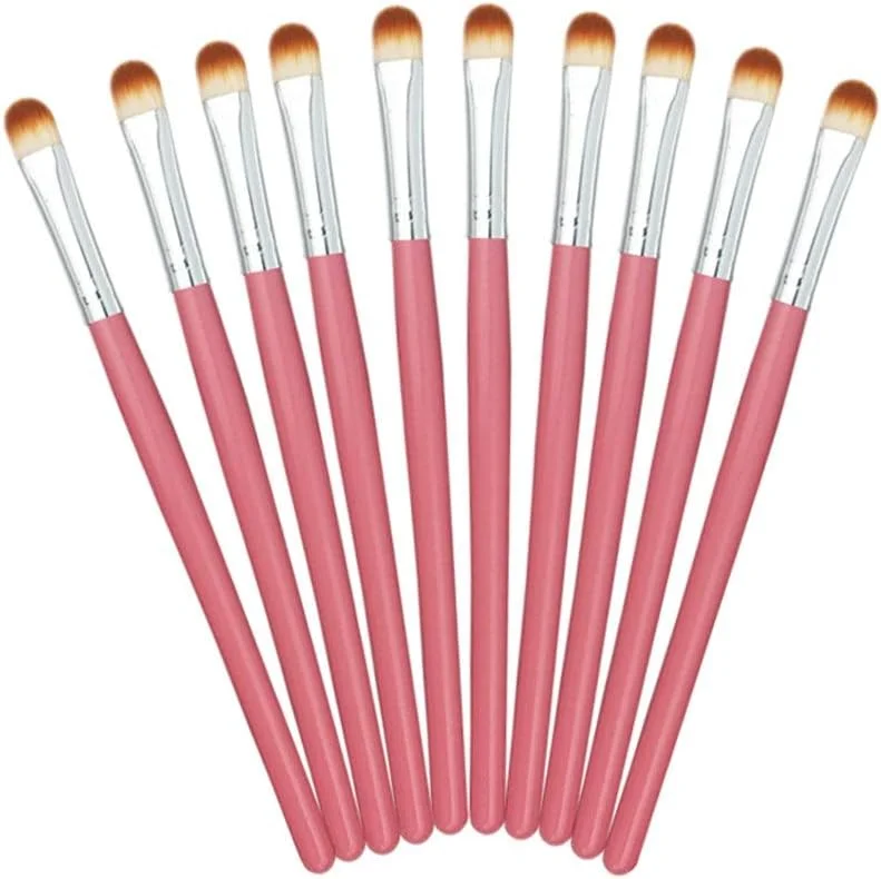 جینلیپ صورتی، ست برس سایه چشم مناسب برای مبتدیان و حرفه ای ها، شامل 10 عدد برس آرایش چشم (رنگ: نقره ای صورتی) جینلیپ صورتی، ست برس سایه چشم مناسب برای مبتدیان و حرفه ای ها، شامل 10 عدد برس آرایش چشم (رنگ: نقره ای صورتی)