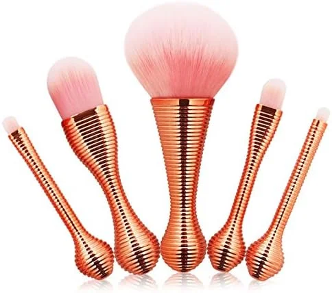 ست براش آرایشی آبنباتی янтар رزی Jinlyp 5 تکه با جعبه (رنگ: رزگلد) ست براش آرایشی آبنباتی янтар رزی Jinlyp 5 تکه با جعبه (رنگ: رزگلد)