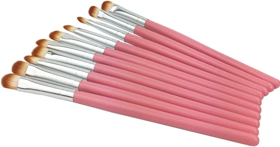 جینلیپ صورتی، ست برس سایه چشم مناسب برای مبتدیان و حرفه ای ها، شامل 10 عدد برس آرایش چشم (رنگ: نقره ای صورتی) جینلیپ صورتی، ست برس سایه چشم مناسب برای مبتدیان و حرفه ای ها، شامل 10 عدد برس آرایش چشم (رنگ: نقره ای صورتی)