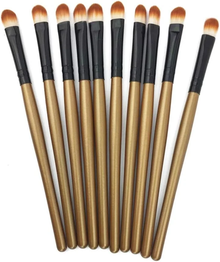 مجموعه 10 عددی براش آرایشی Jinlyp برای سایه چشم، براش لب، هایلایتر و ابزار کاربردی - زرد (رنگ: قهوه ای مشکی) مجموعه 10 عددی براش آرایشی Jinlyp برای سایه چشم، براش لب، هایلایتر و ابزار کاربردی - زرد (رنگ: قهوه ای مشکی)