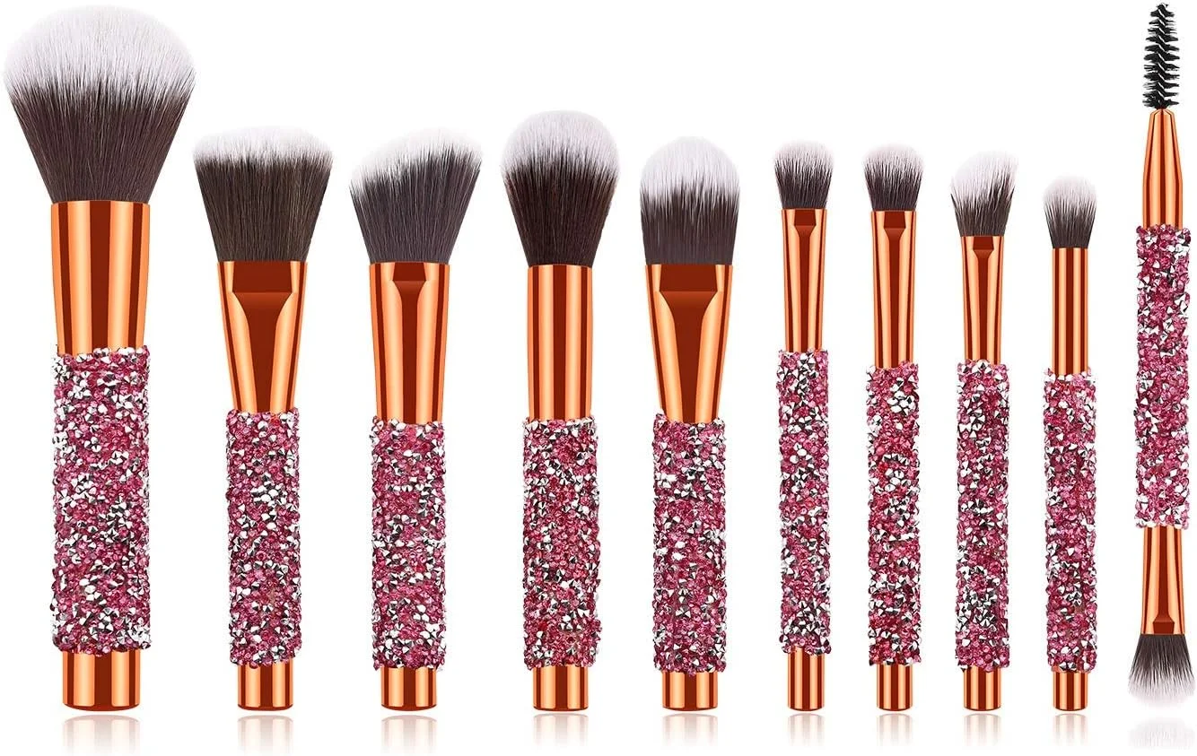 ست برس آرایشی لوکس 10 تکه Jinlyp با سر روان و دسته ثابت برای مبتدیان و حرفه ای ها (رنگ: طلایی) ست برس آرایشی لوکس 10 تکه Jinlyp با سر روان و دسته ثابت برای مبتدیان و حرفه ای ها (رنگ: طلایی)