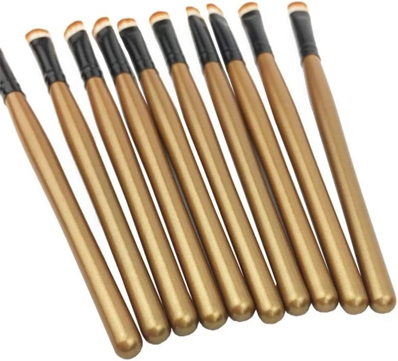 مجموعه 10 عددی براش آرایشی Jinlyp برای سایه چشم، براش لب، هایلایتر و ابزار کاربردی - زرد (رنگ: قهوه ای مشکی) مجموعه 10 عددی براش آرایشی Jinlyp برای سایه چشم، براش لب، هایلایتر و ابزار کاربردی - زرد (رنگ: قهوه ای مشکی)